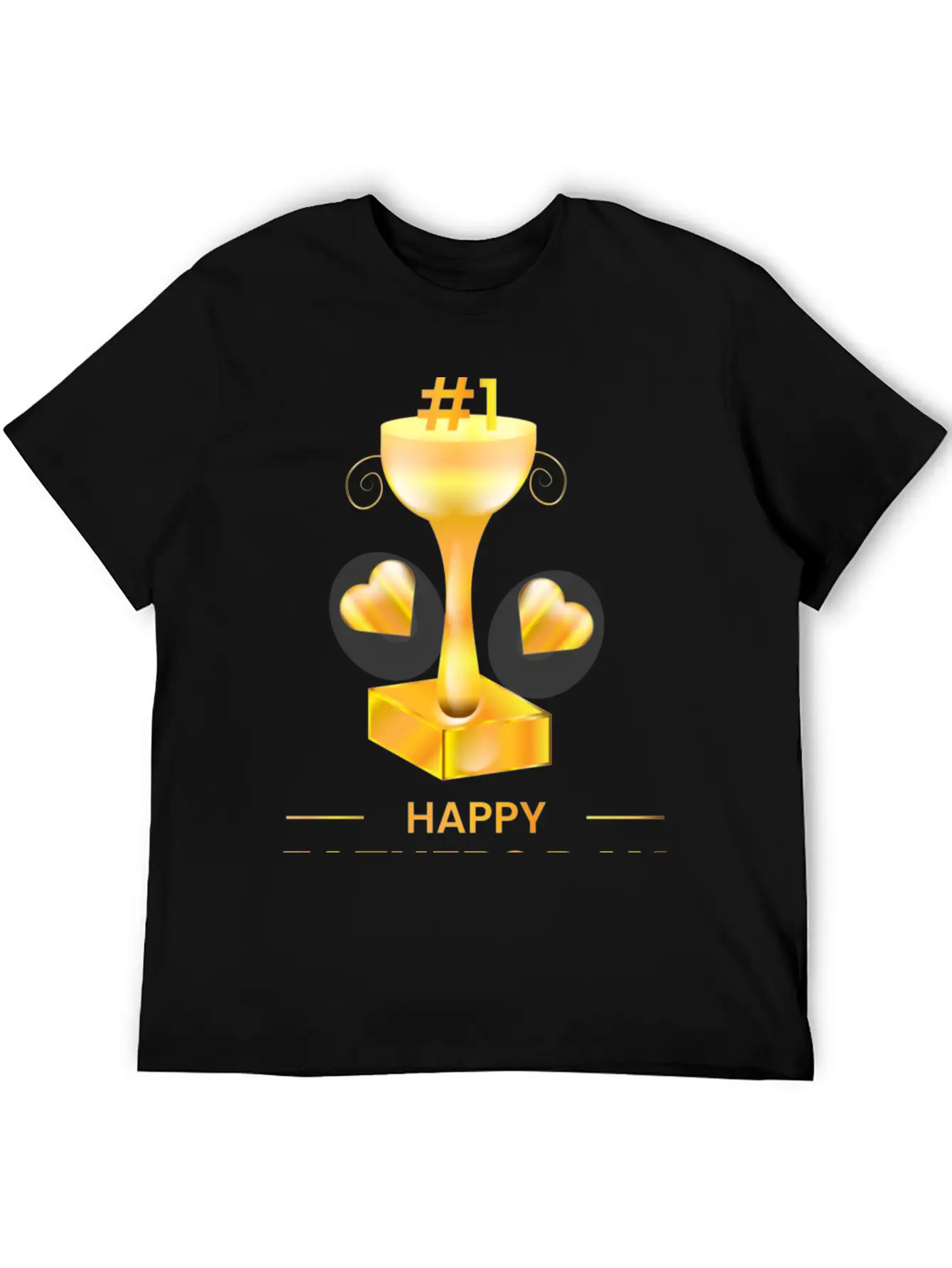3d Fathers Day Golden Trophy Soft Cotton Short Sleeve Tee – Unisex Wardrobe Staple