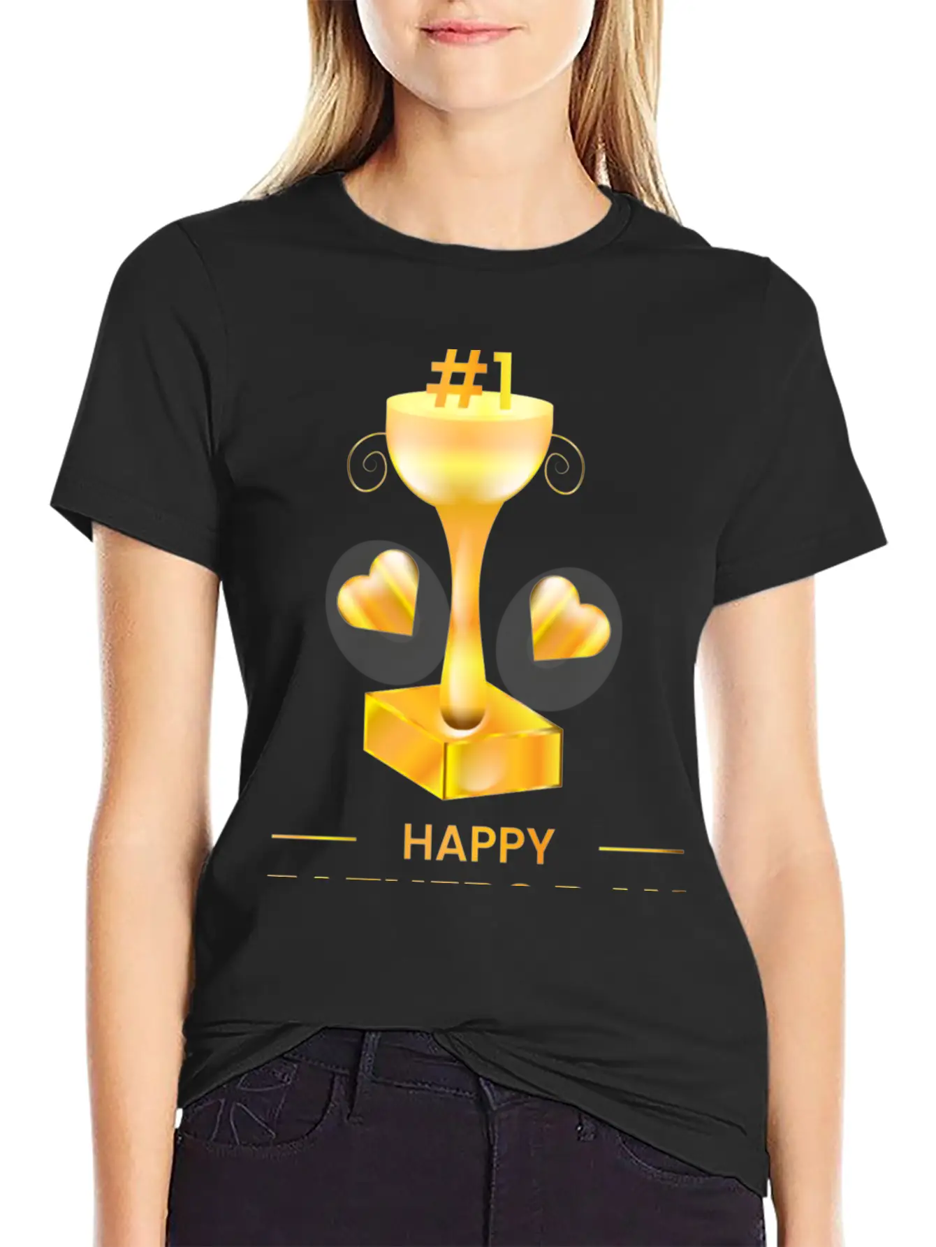 3d Fathers Day Golden Trophy Soft Cotton Short Sleeve Tee – Unisex Wardrobe Staple