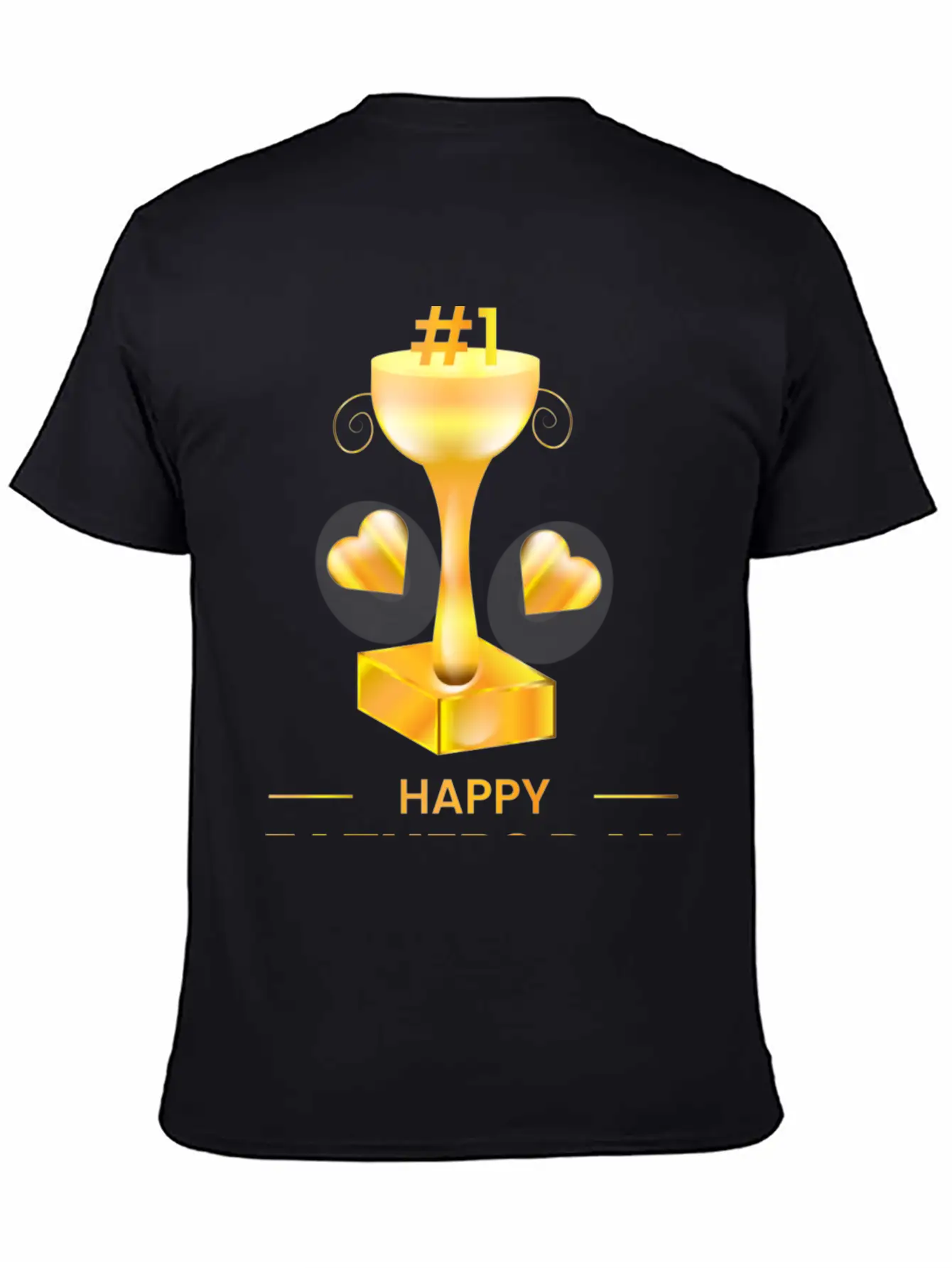 3d Fathers Day Golden Trophy Soft Cotton Short Sleeve Tee – Unisex Wardrobe Staple