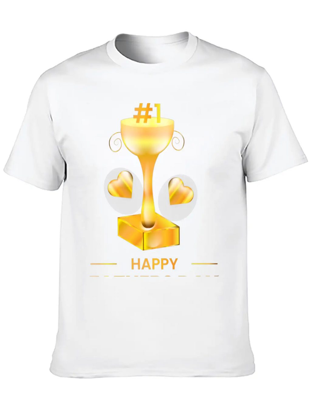 3d Fathers Day Golden Trophy Soft Cotton Short Sleeve Tee – Unisex Wardrobe Staple