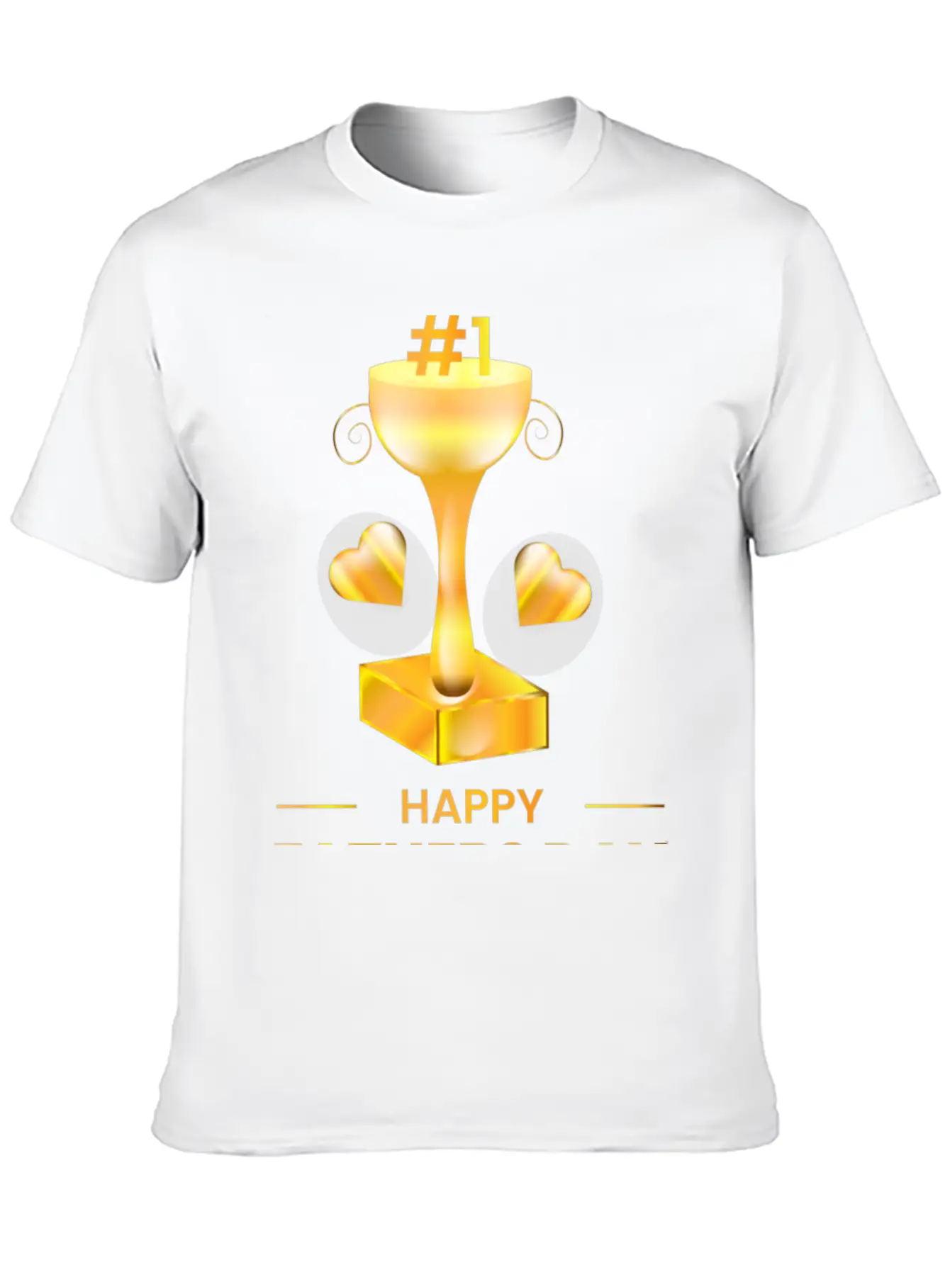 3d Fathers Day Golden Trophy Soft Cotton Short Sleeve Tee – Unisex Wardrobe Staple