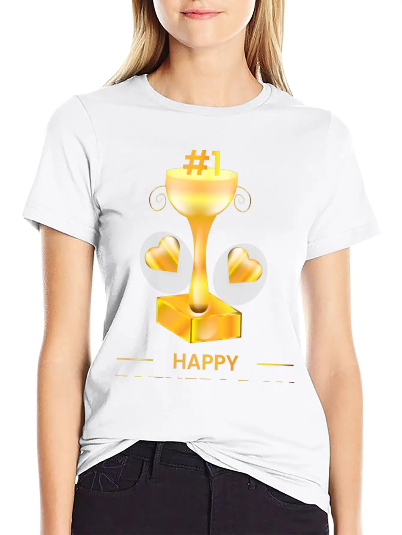 3d Fathers Day Golden Trophy Soft Cotton Short Sleeve Tee – Unisex Wardrobe Staple