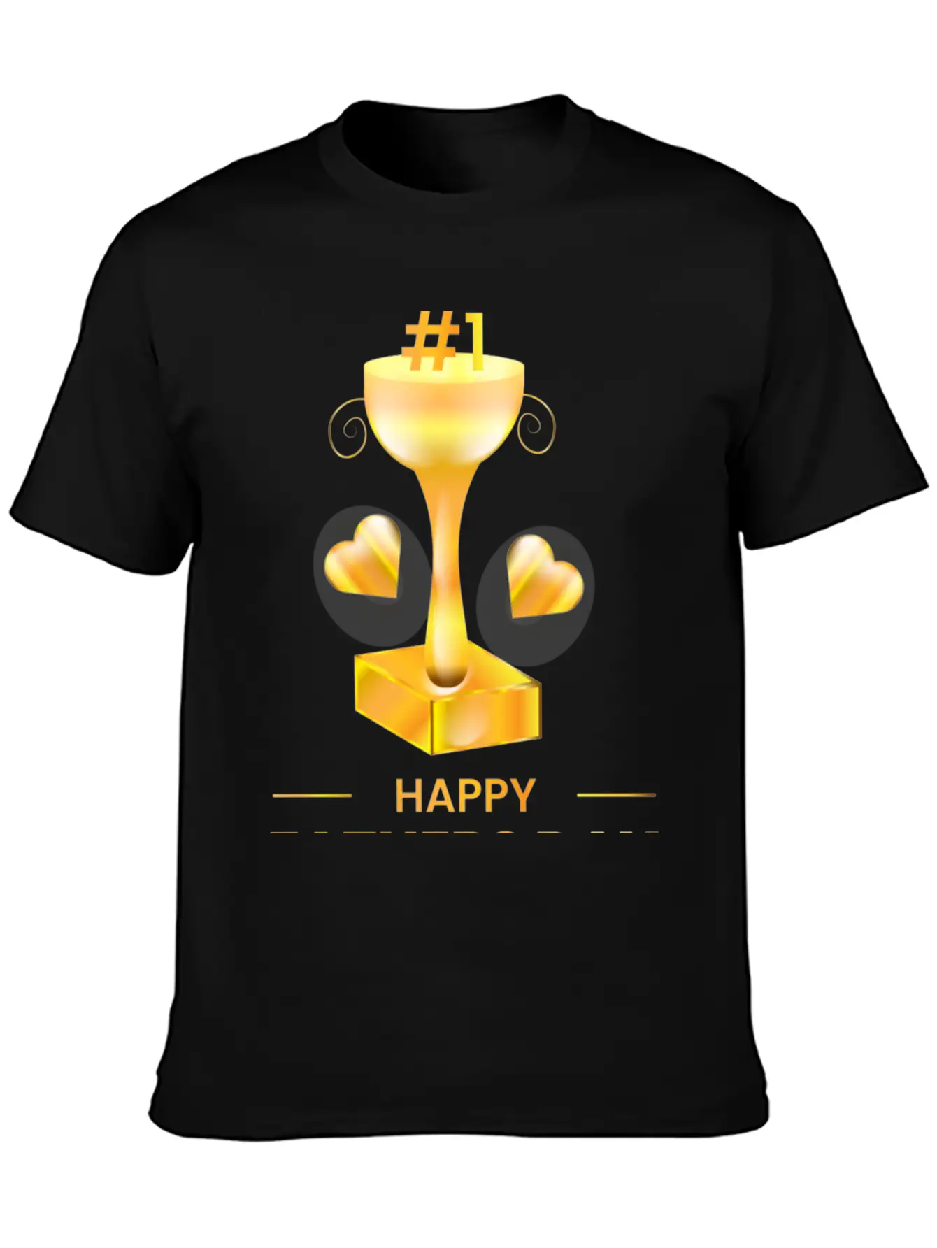 3d Fathers Day Golden Trophy Soft Cotton Short Sleeve Tee – Unisex Wardrobe Staple
