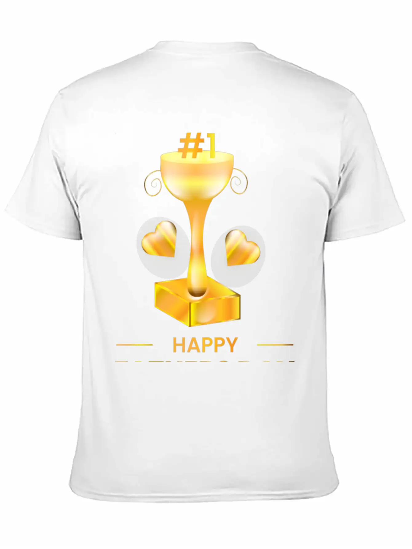 3d Fathers Day Golden Trophy Soft Cotton Short Sleeve Tee – Unisex Wardrobe Staple