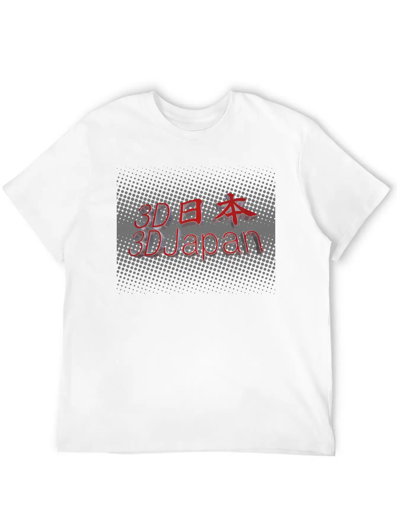 3D Japan Logo Classic Crew Neck Graphic Tee – Everyday Minimal Look