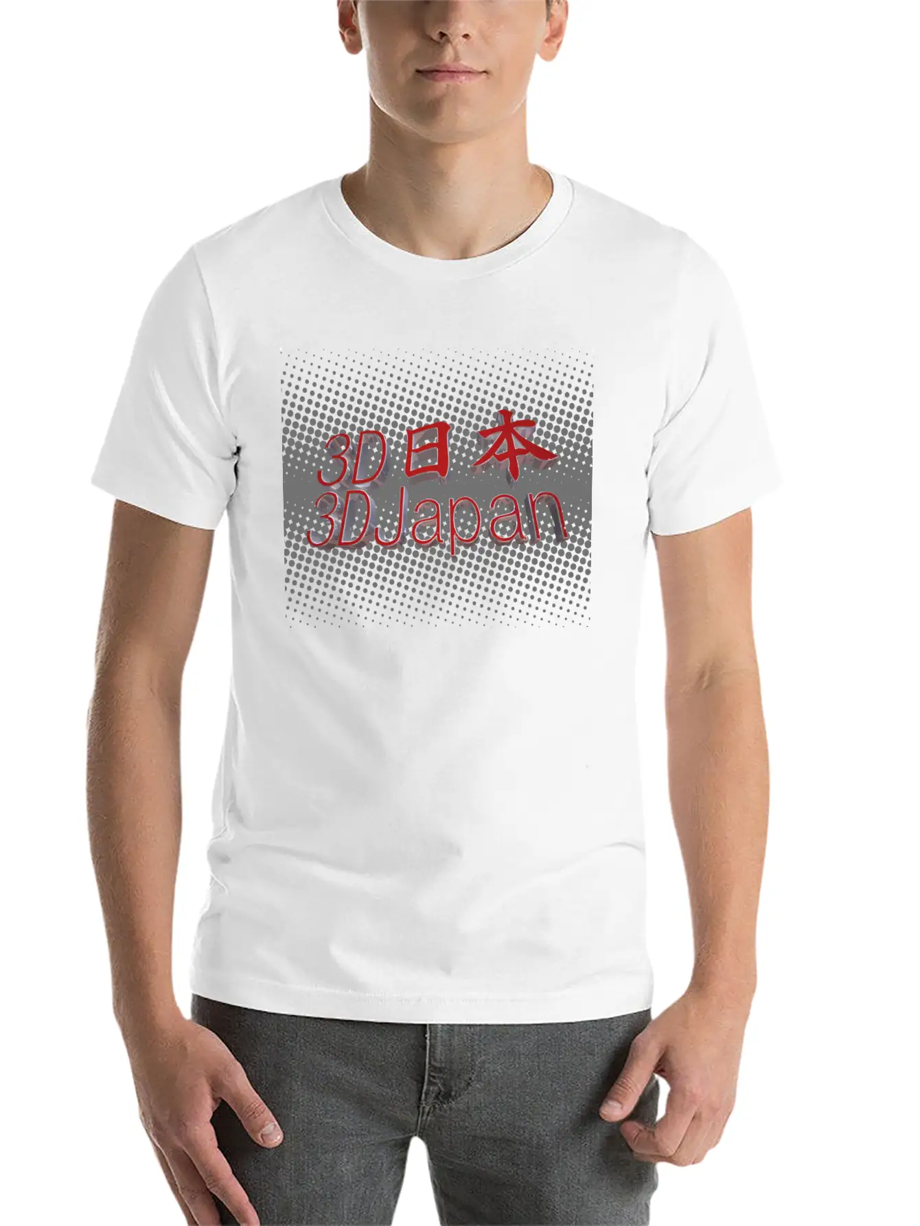 3D Japan Logo Classic Crew Neck Graphic Tee – Everyday Minimal Look
