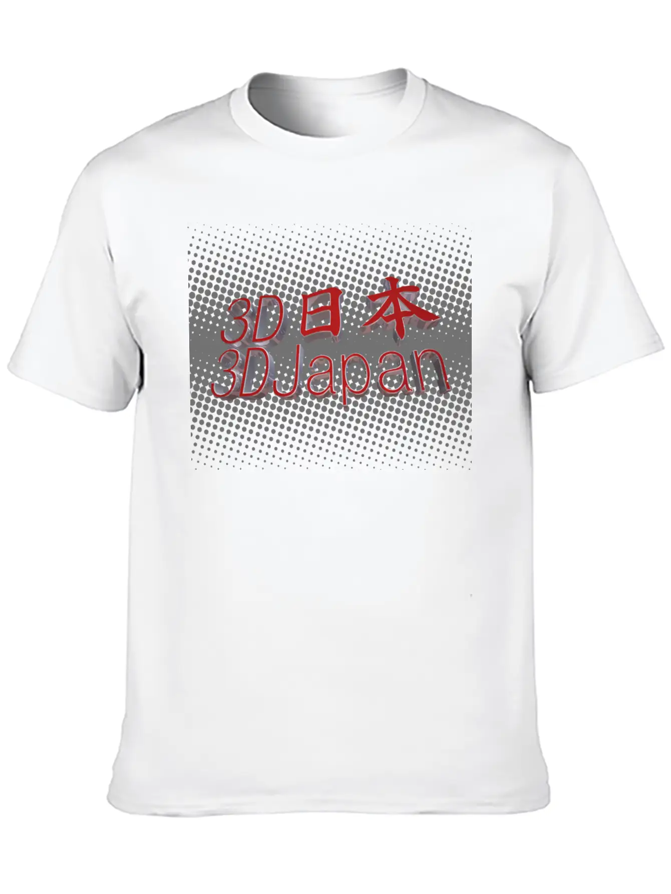 3D Japan Logo Classic Crew Neck Graphic Tee – Everyday Minimal Look
