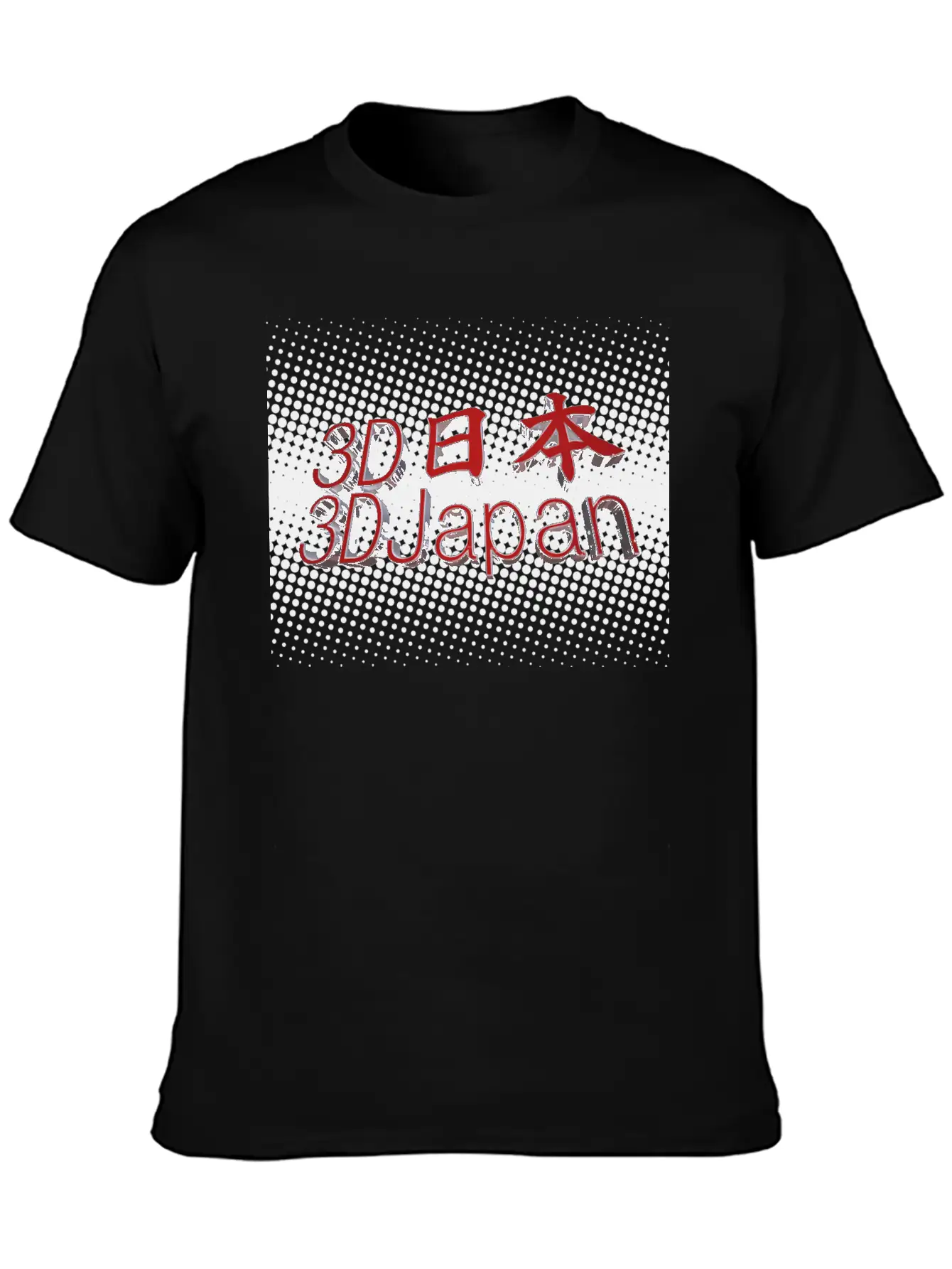 3D Japan Logo Classic Crew Neck Graphic Tee – Everyday Minimal Look