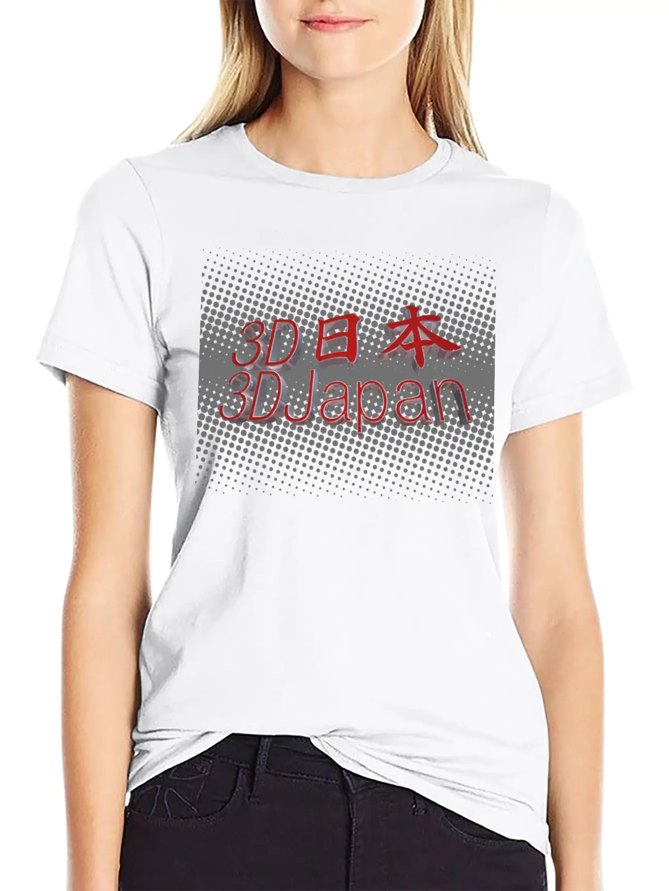 3D Japan Logo Classic Crew Neck Graphic Tee – Everyday Minimal Look