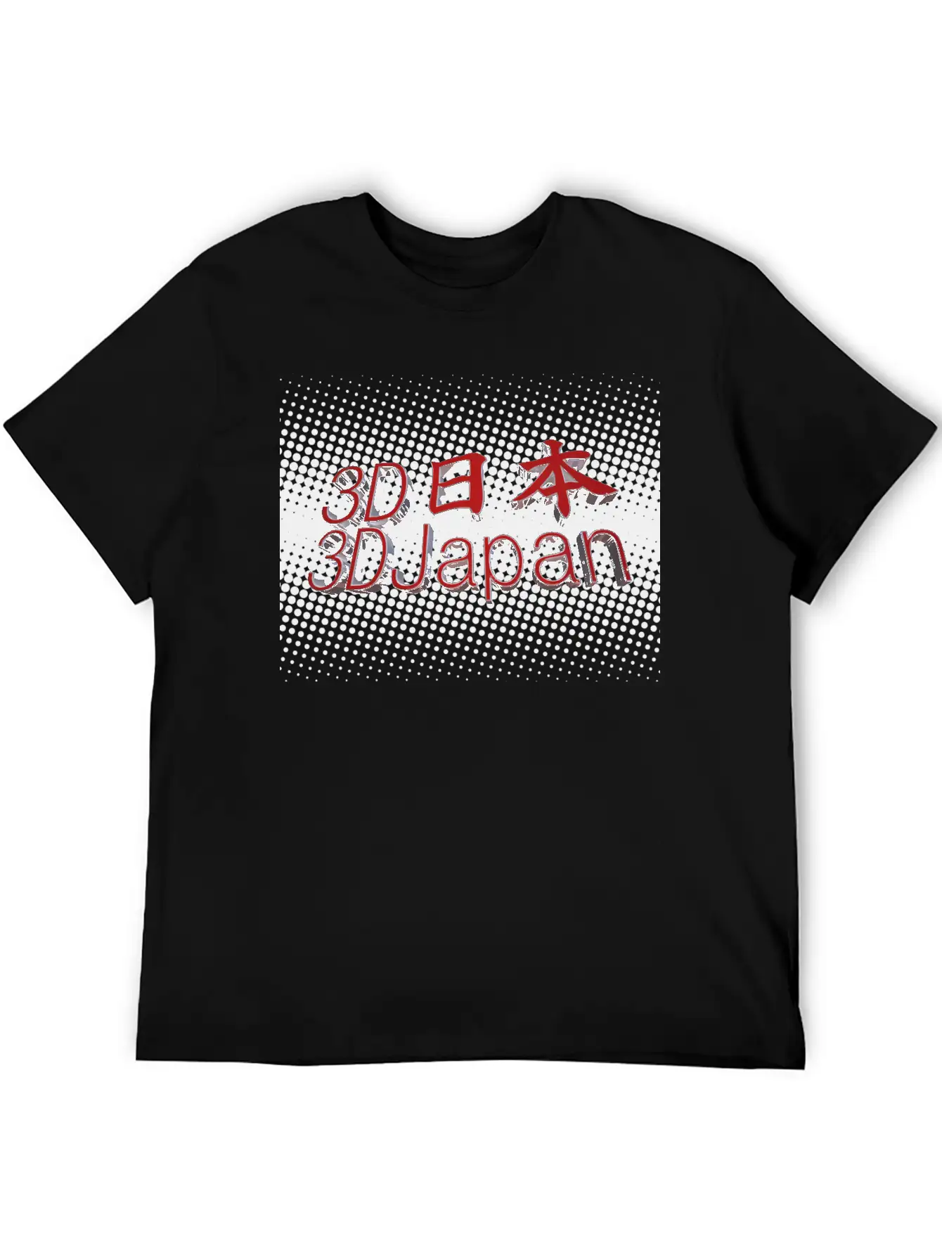 3D Japan Logo Classic Crew Neck Graphic Tee – Everyday Minimal Look