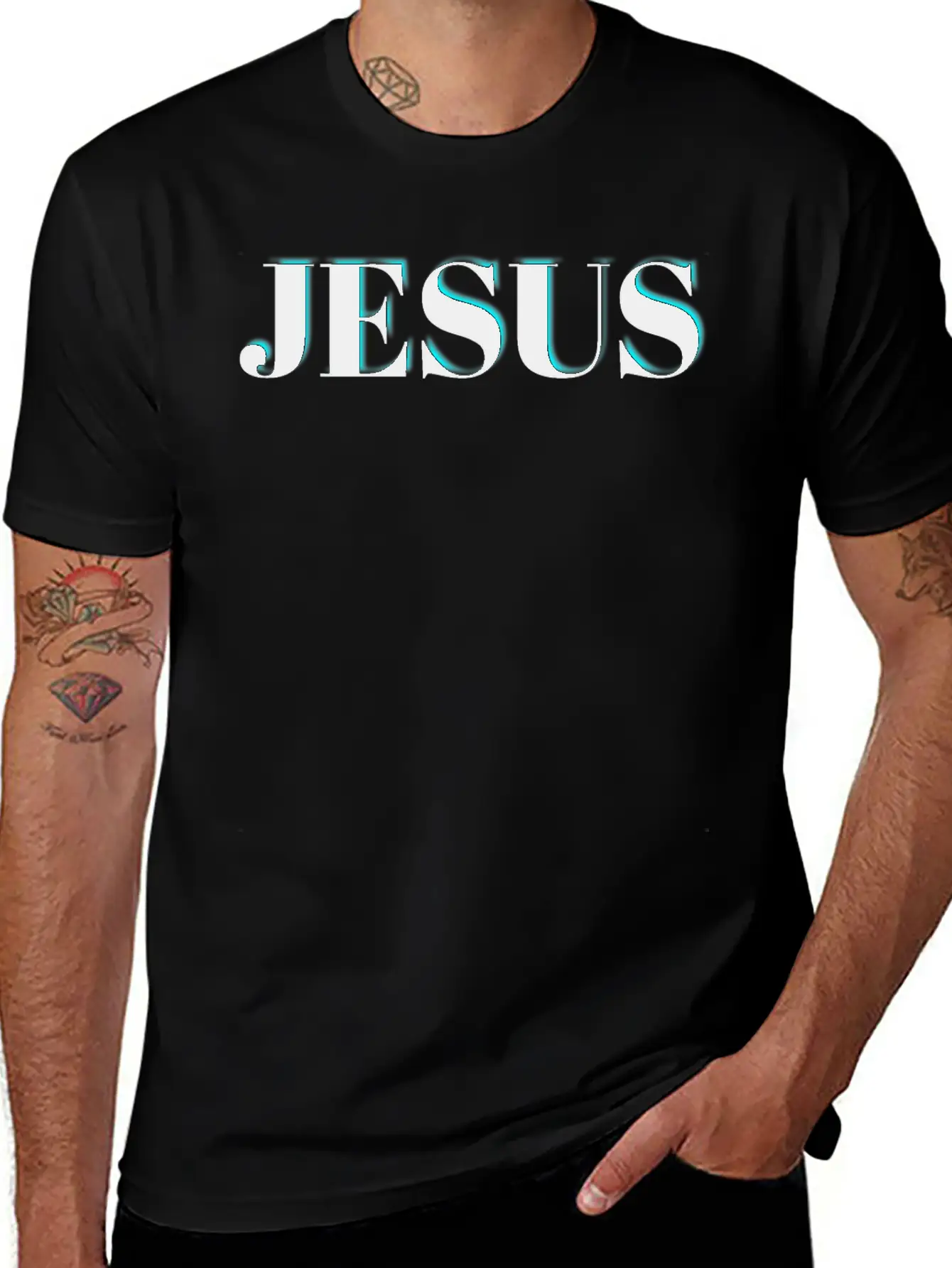 3D Jesus Design Essential Unisex Summer Tee – Soft Cotton Casual Fit