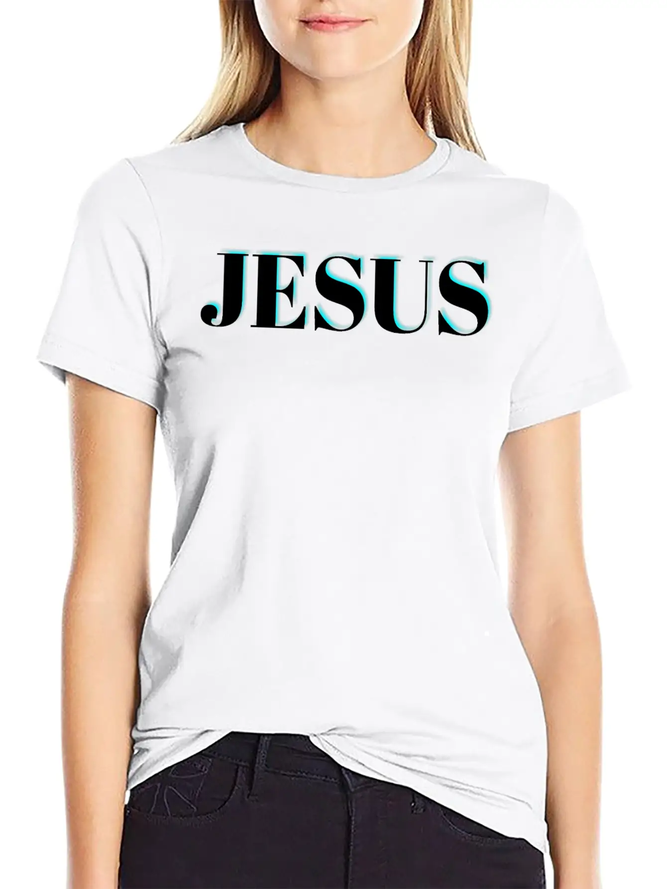 3D Jesus Design Essential Unisex Summer Tee – Soft Cotton Casual Fit