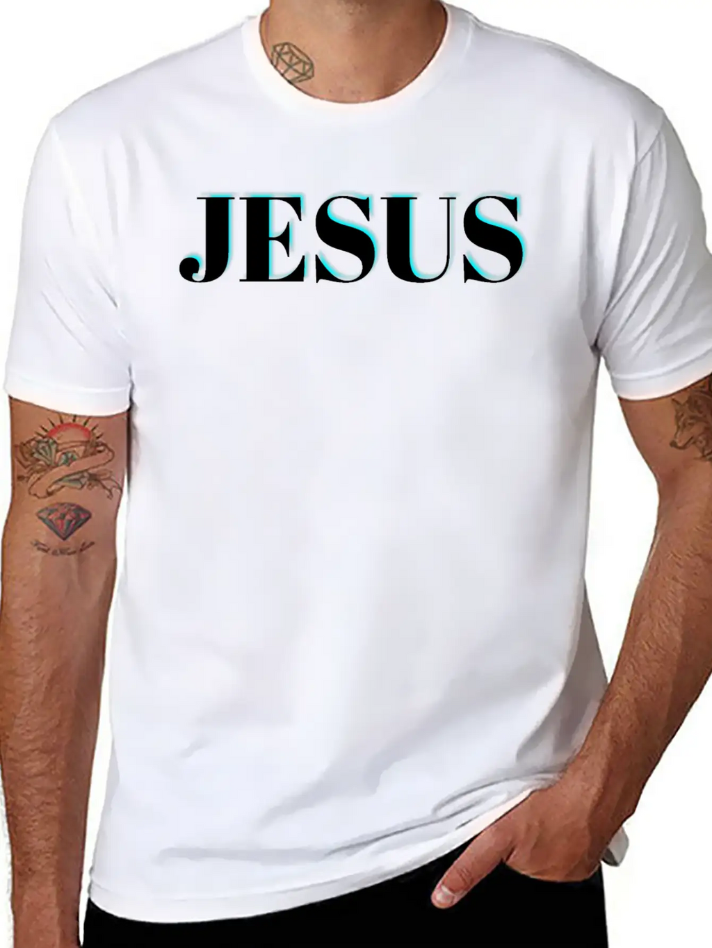 3D Jesus Design Essential Unisex Summer Tee – Soft Cotton Casual Fit