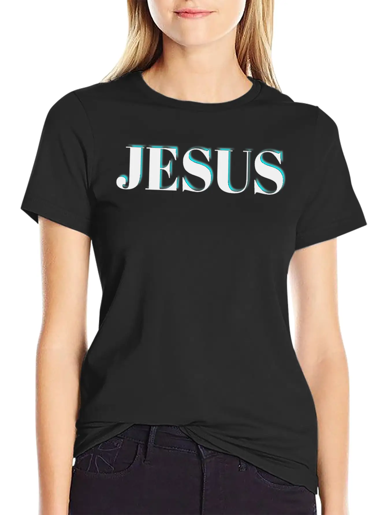 3D Jesus Design Essential Unisex Summer Tee – Soft Cotton Casual Fit
