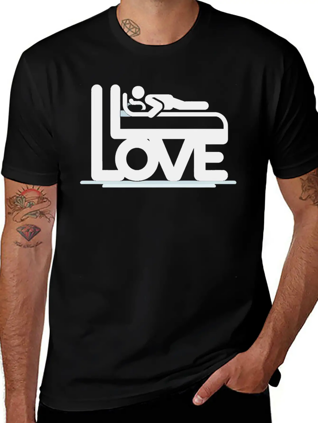 3D Love Typography With Creative Design Lightweight Cotton T-Shirt – Daily Comfort Graphic Shirt