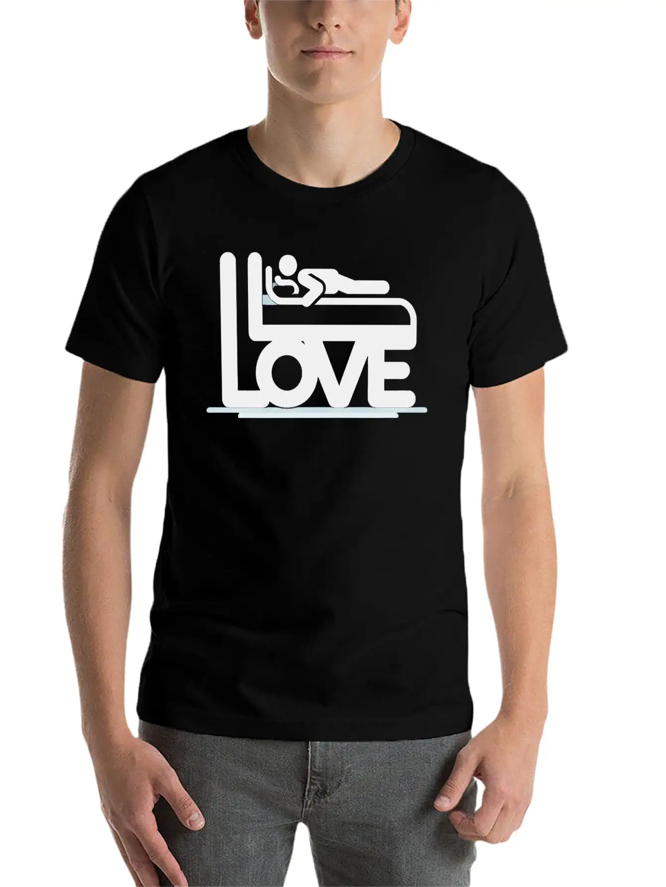 3D Love Typography With Creative Design Lightweight Cotton T-Shirt – Daily Comfort Graphic Shirt