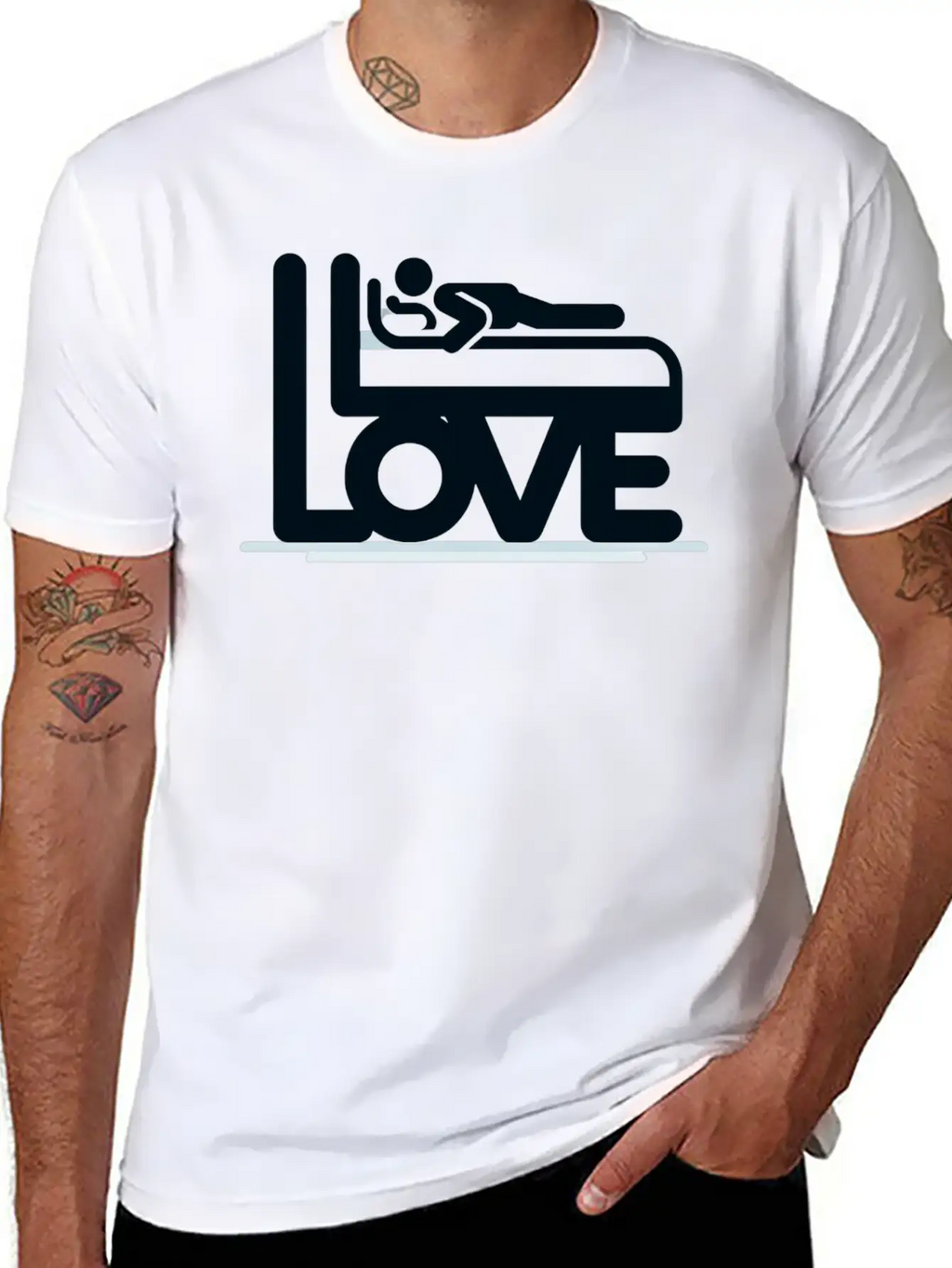 3D Love Typography With Creative Design Lightweight Cotton T-Shirt – Daily Comfort Graphic Shirt
