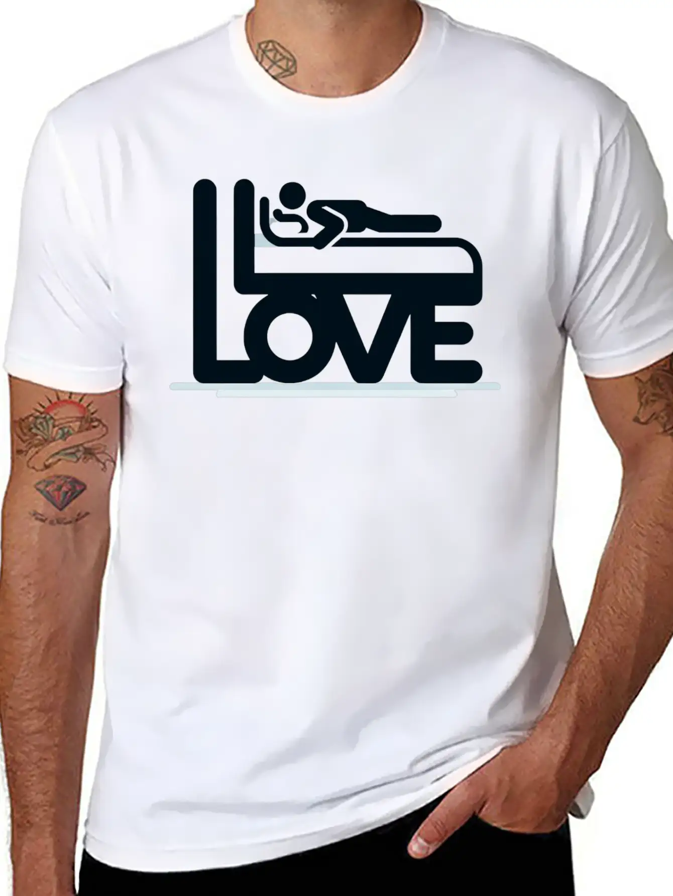 3D Love Typography With Creative Design Lightweight Cotton T-Shirt – Daily Comfort Graphic Shirt