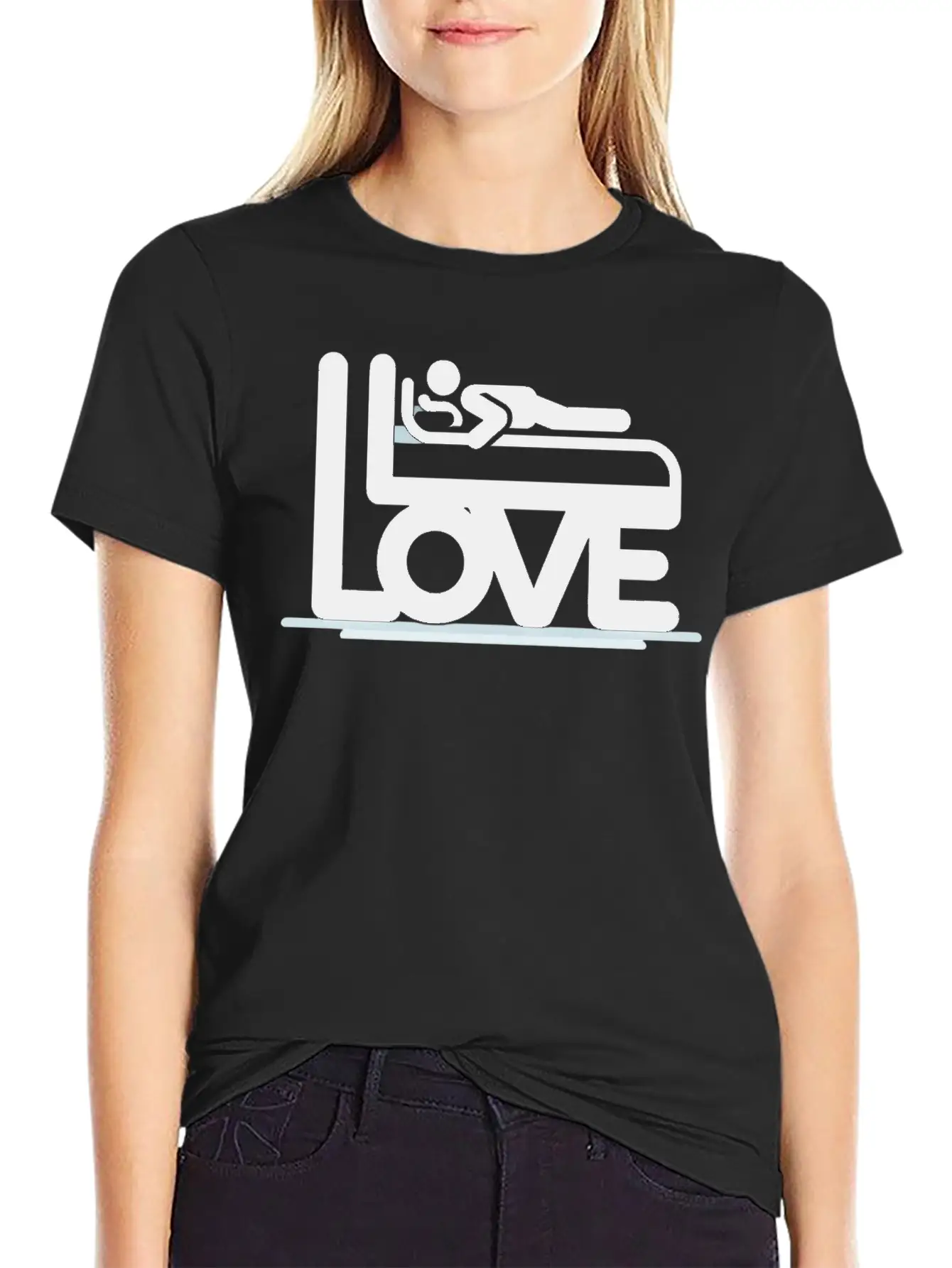 3D Love Typography With Creative Design Lightweight Cotton T-Shirt – Daily Comfort Graphic Shirt
