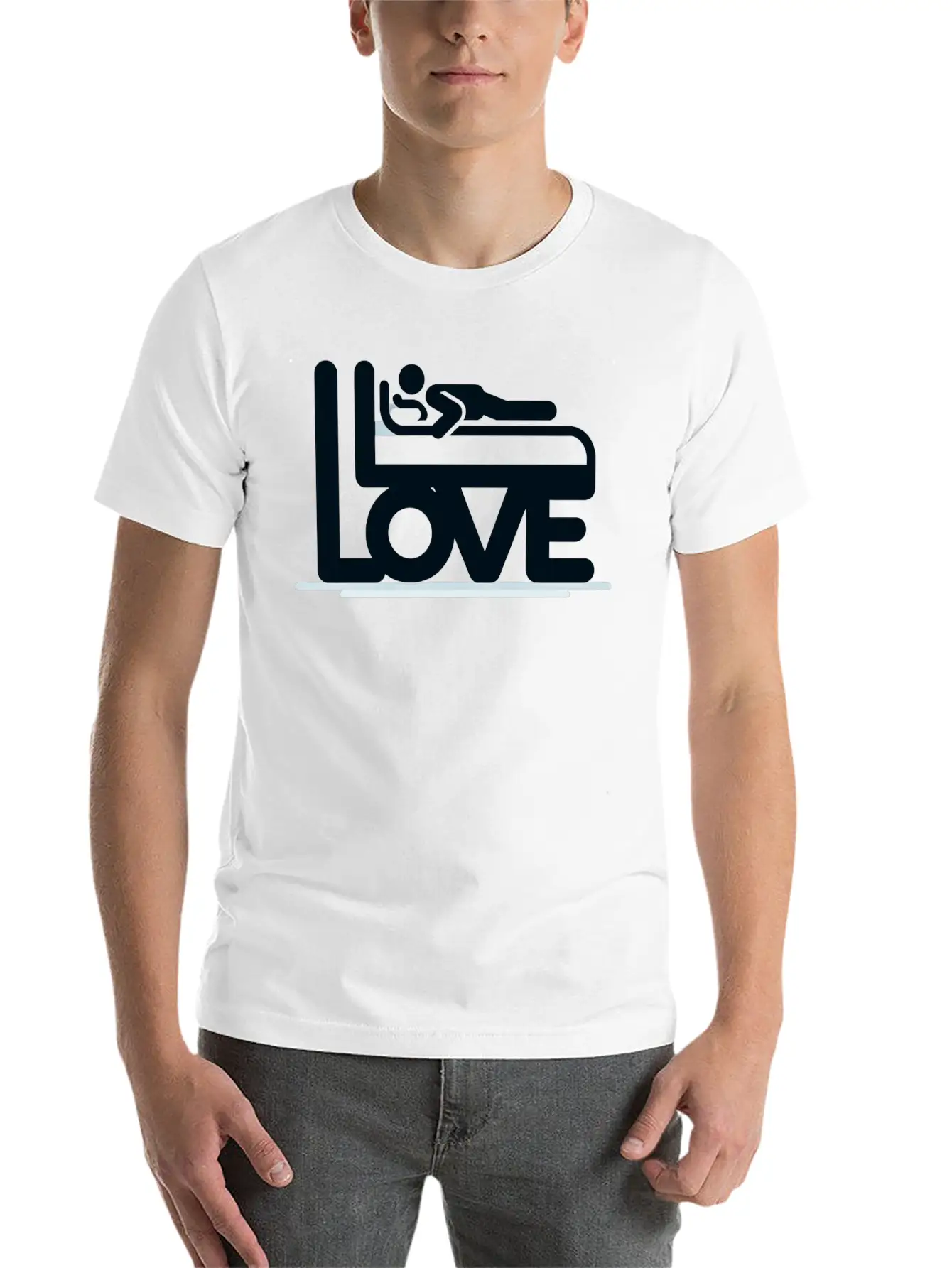 3D Love Typography With Creative Design Lightweight Cotton T-Shirt – Daily Comfort Graphic Shirt