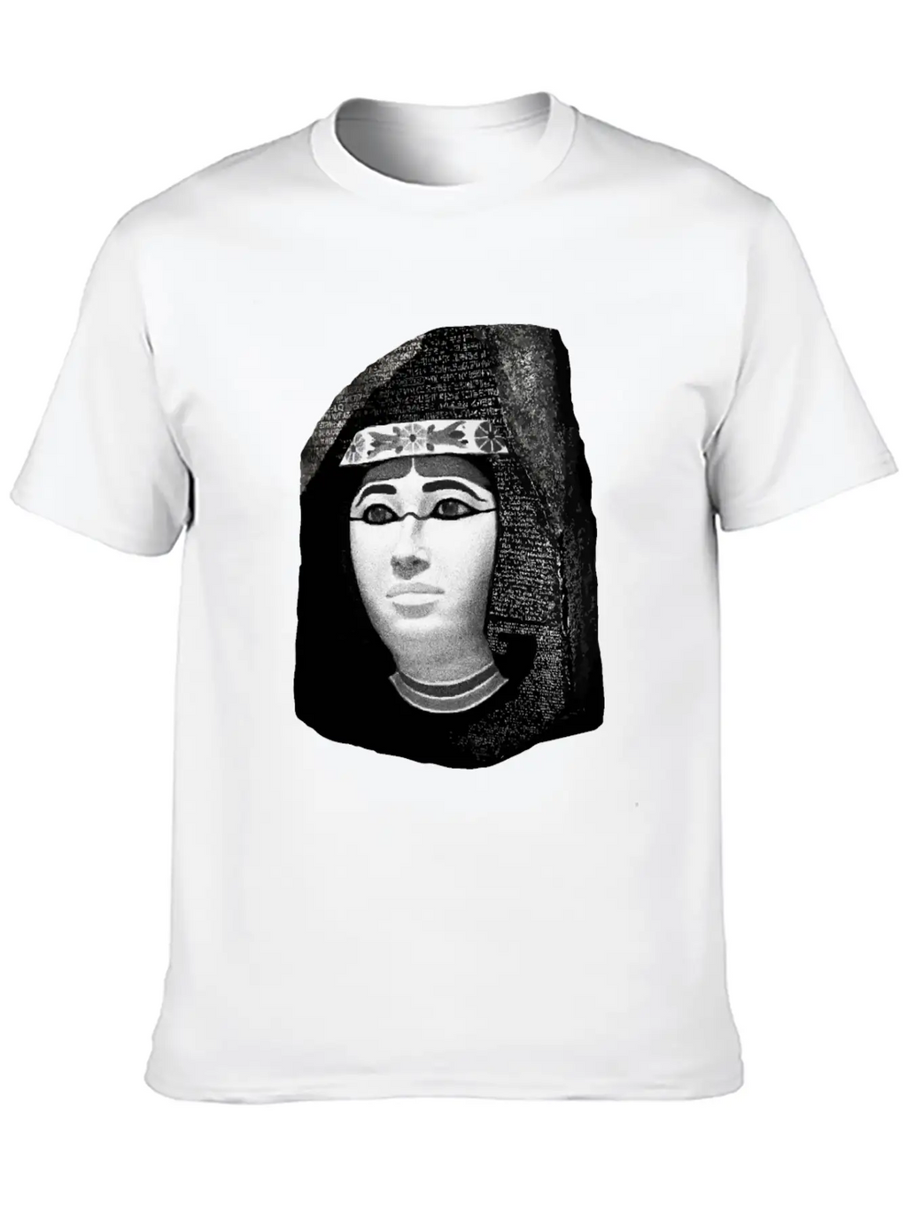 3d Rosetta Stone With Egyptian Woman Classic Fit Graphic Tee For Daily Comfort – Unisex Cotton Shirt