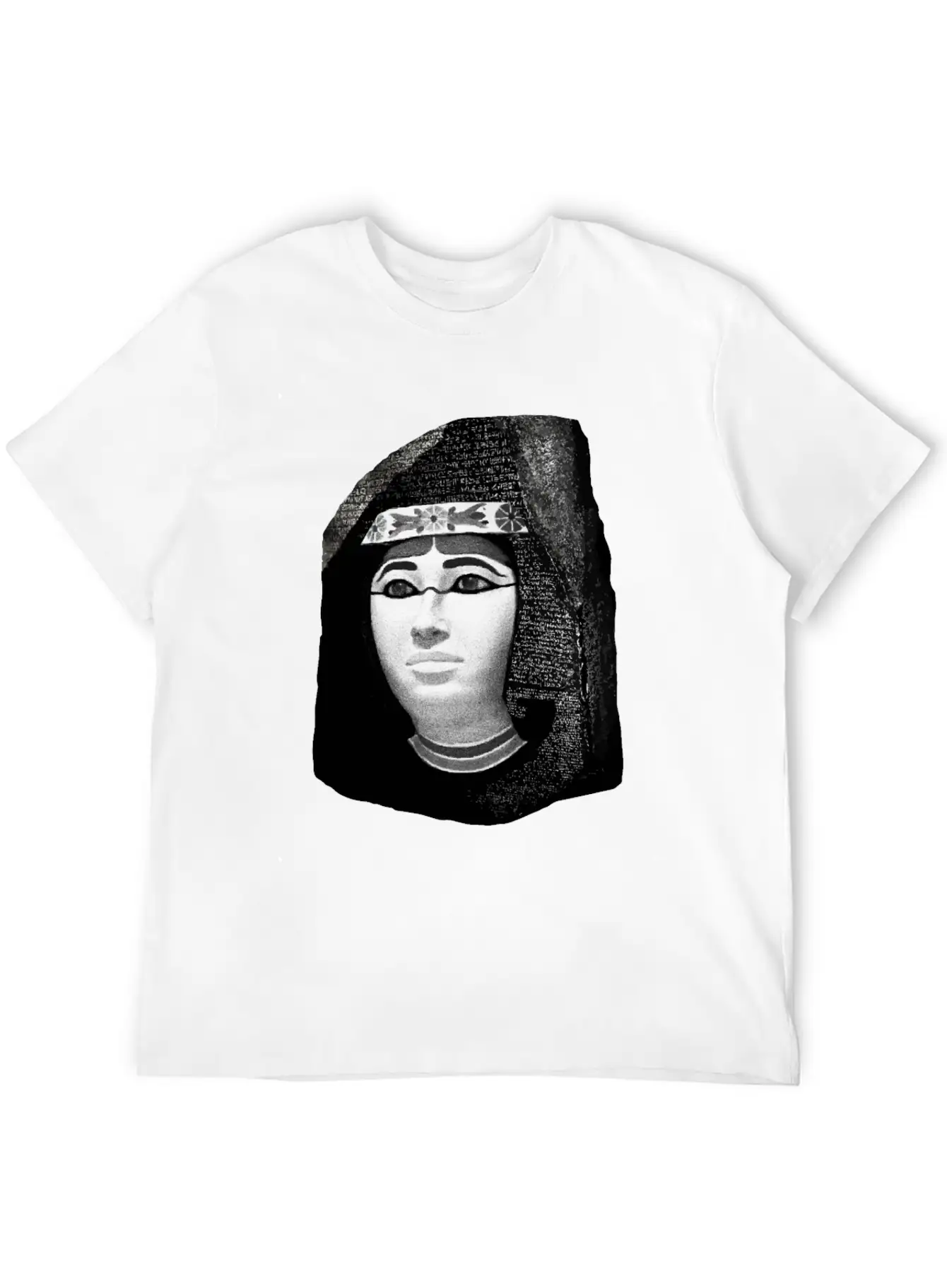 3d Rosetta Stone With Egyptian Woman Classic Fit Graphic Tee For Daily Comfort – Unisex Cotton Shirt