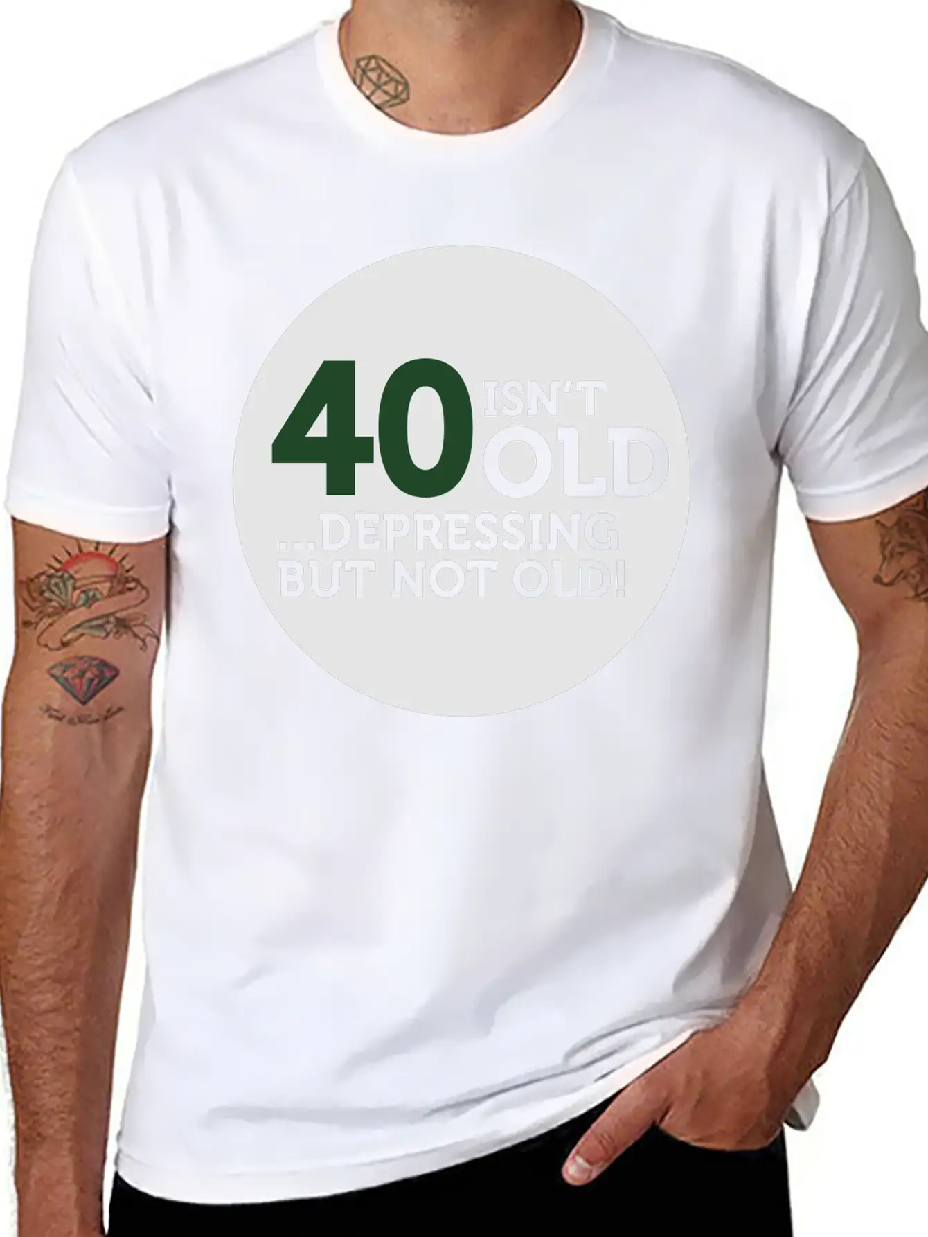 40 Is Not Old. Depressing, But Not Old! Modern Fit Casual T-Shirt – Clean And Versatile Design