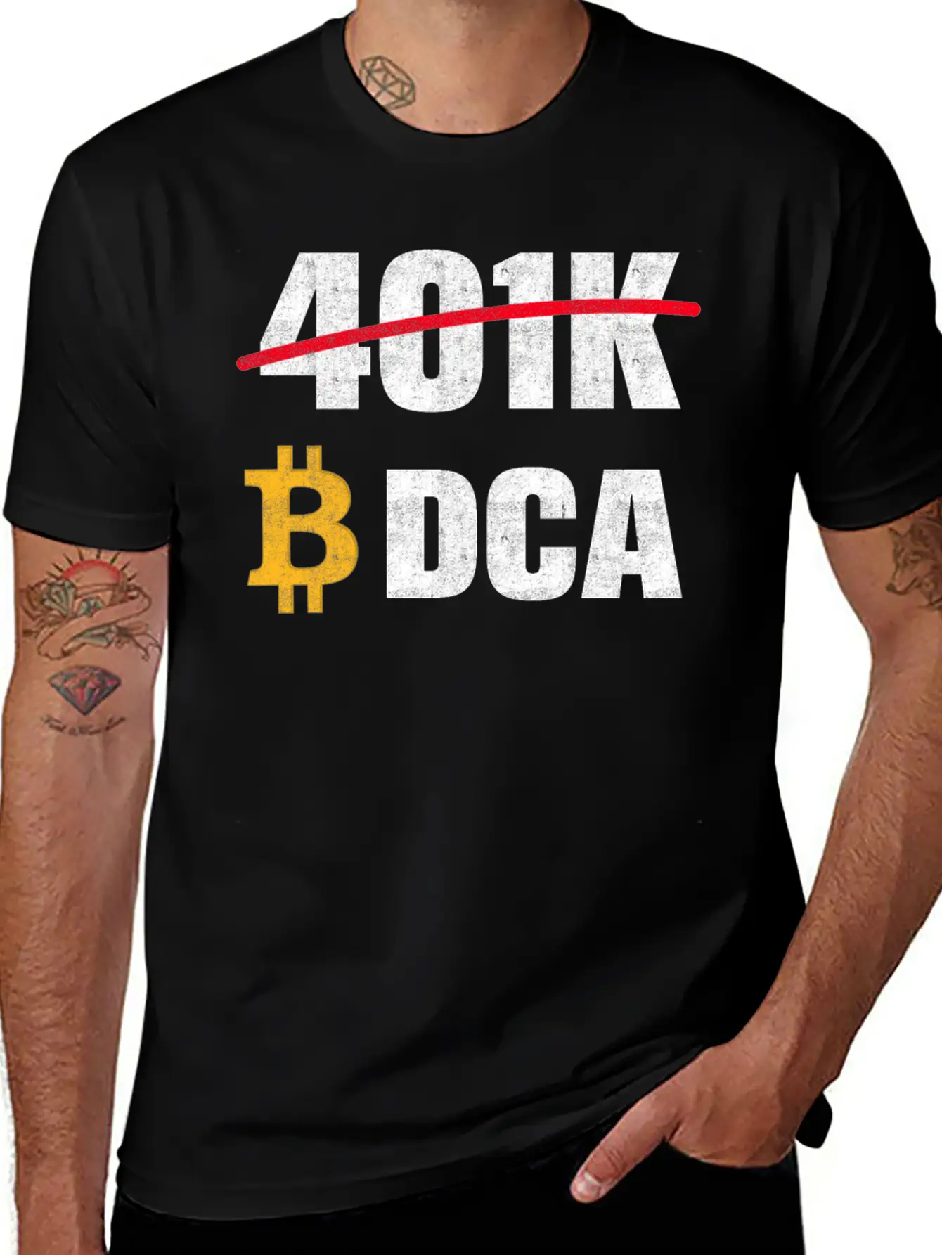 401 K Bitcoin Tshirt Modern Fit Casual T-Shirt – Clean And Versatile Design
