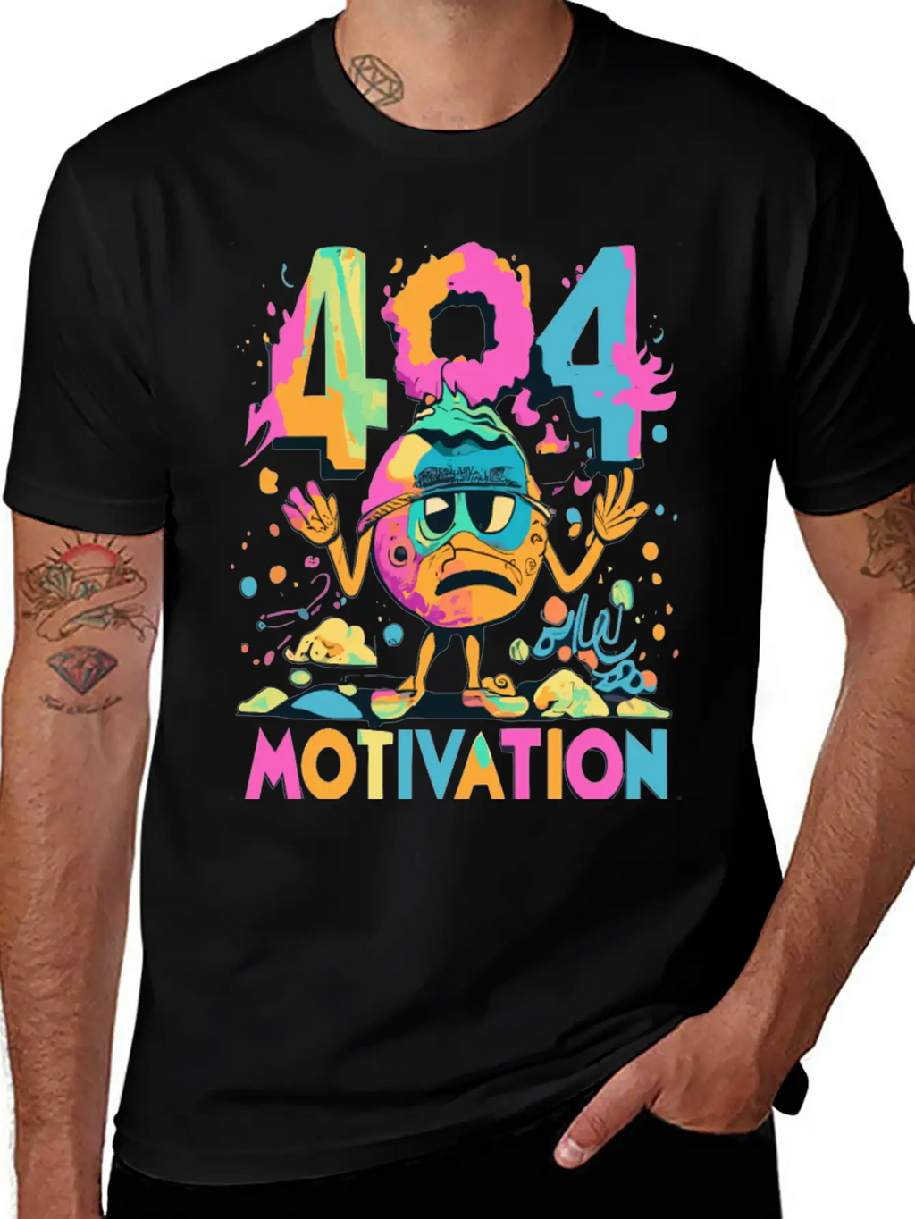 404 - Motivation Not Found Essential Cotton Tee For Daily Outfits – Unisex Style