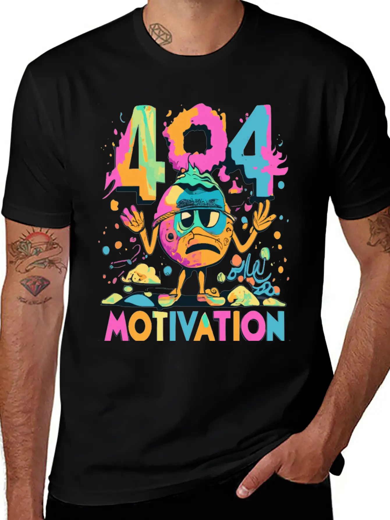404 - Motivation Not Found Essential Cotton Tee For Daily Outfits – Unisex Style