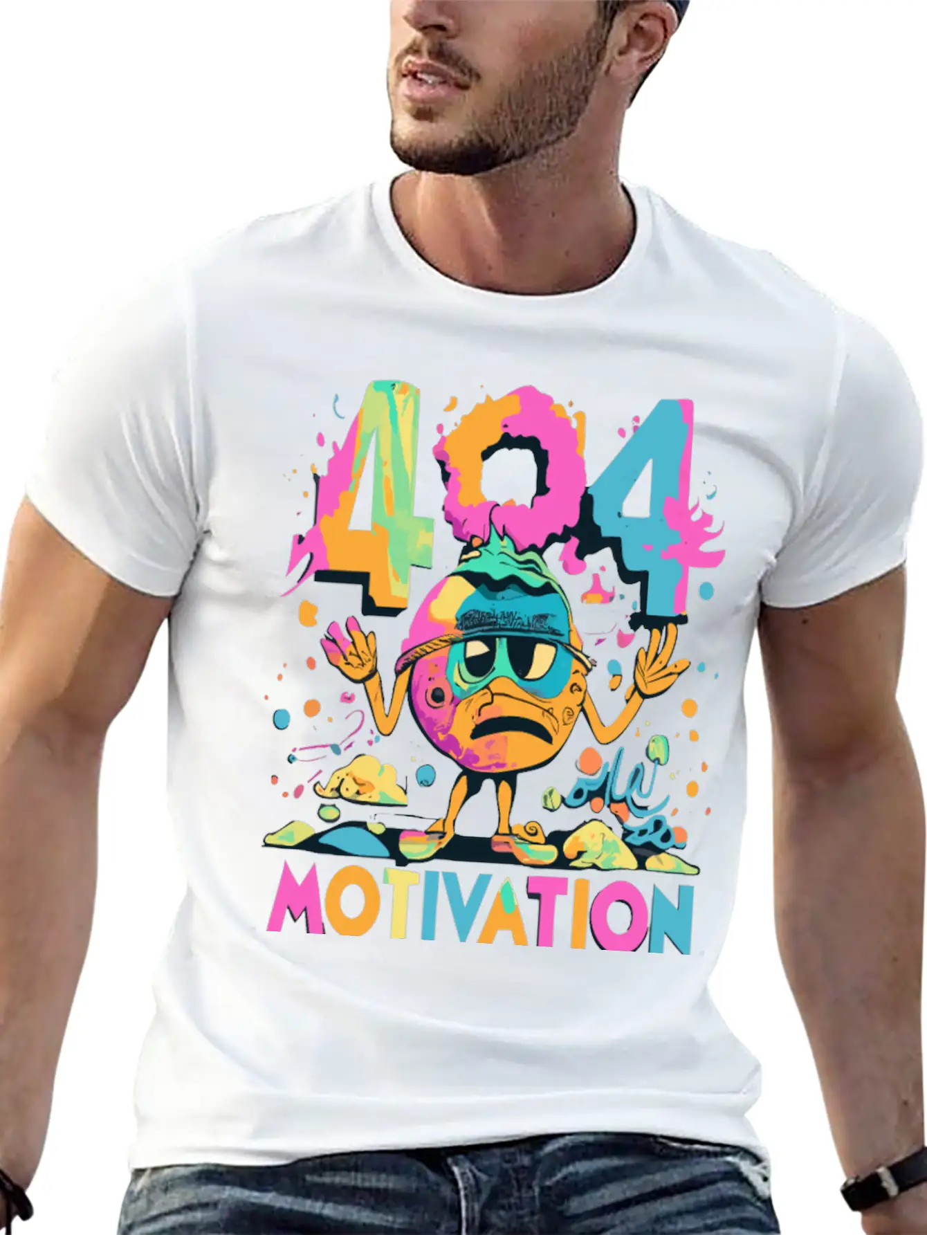404 - Motivation Not Found Essential Cotton Tee For Daily Outfits – Unisex Style