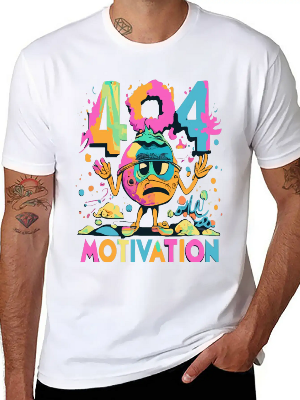404 - Motivation Not Found Essential Cotton Tee For Daily Outfits – Unisex Style