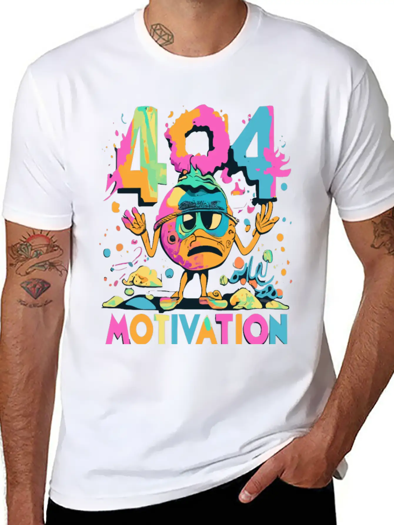 404 - Motivation Not Found Essential Cotton Tee For Daily Outfits – Unisex Style