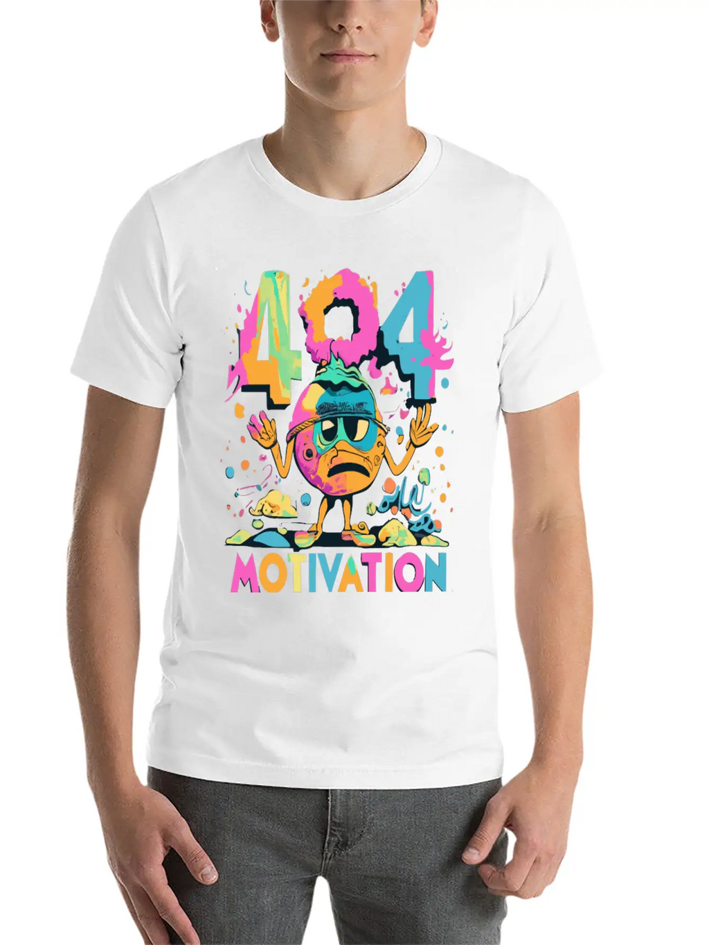 404 - Motivation Not Found Essential Cotton Tee For Daily Outfits – Unisex Style