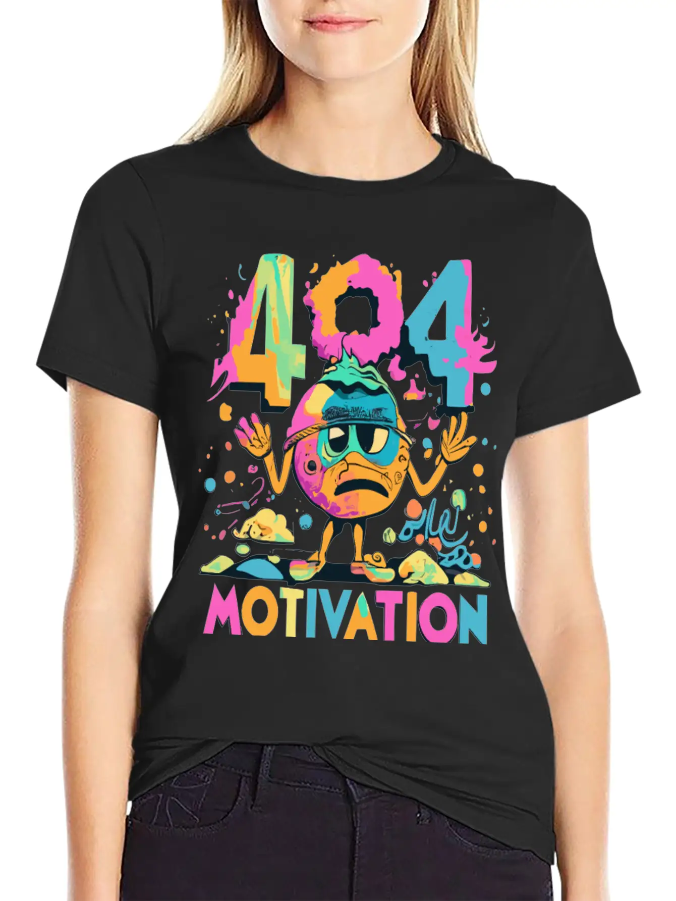 404 - Motivation Not Found Essential Cotton Tee For Daily Outfits – Unisex Style