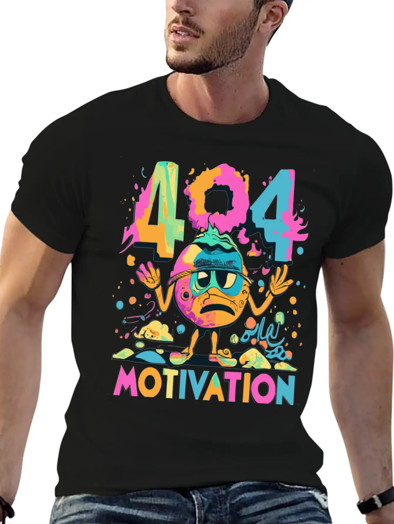404 - Motivation Not Found Essential Cotton Tee For Daily Outfits – Unisex Style