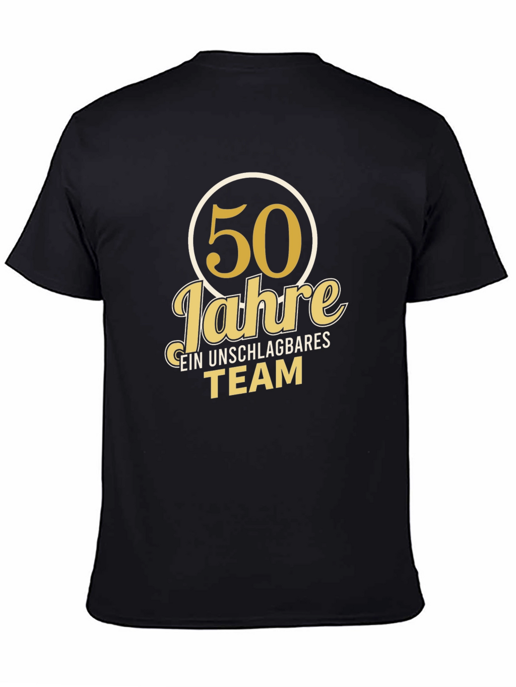 50 Jahre T-Shirt - Unschlagbares Team - Black Tee