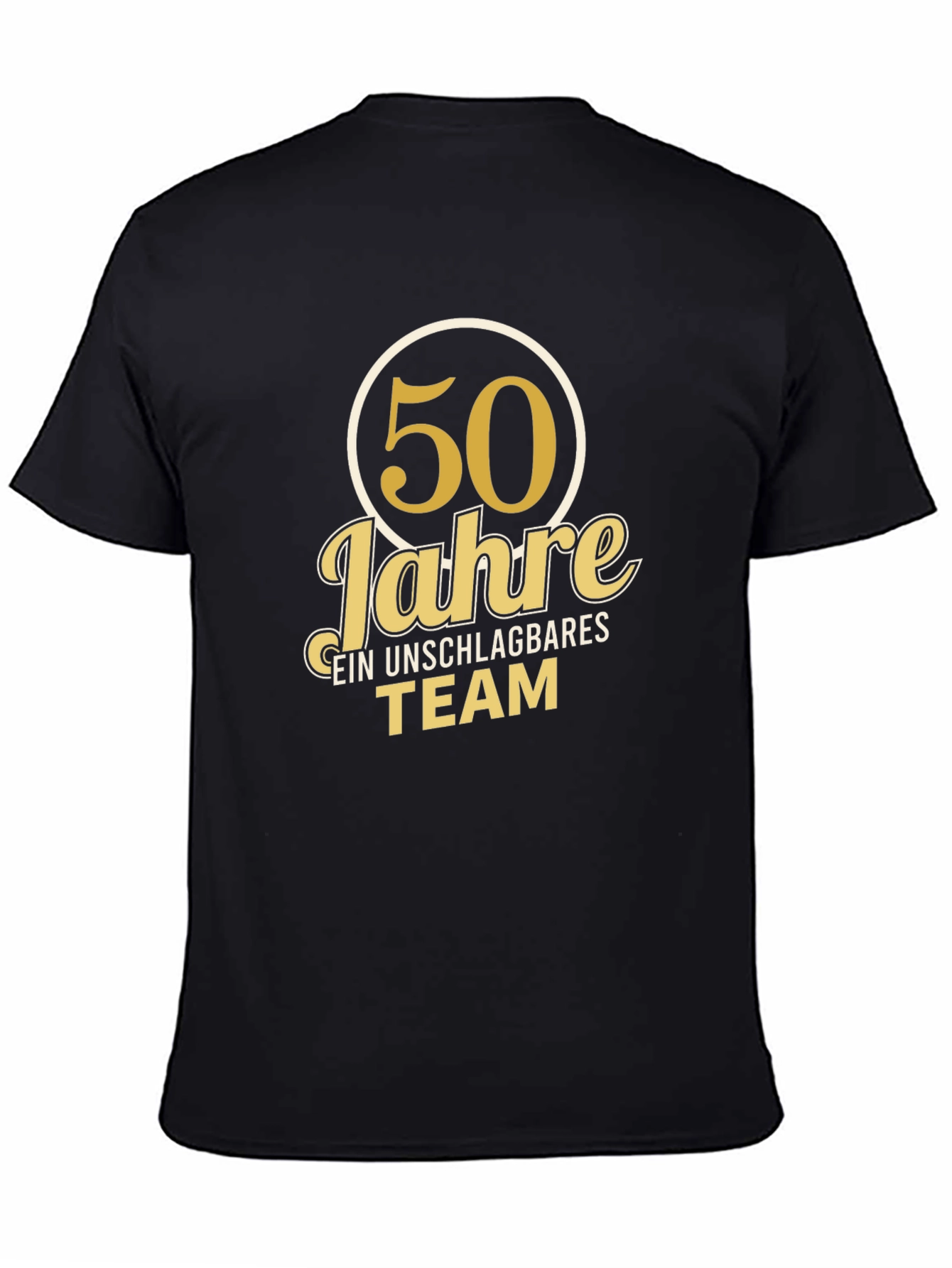 50 Jahre T-Shirt - Unschlagbares Team - Black Tee