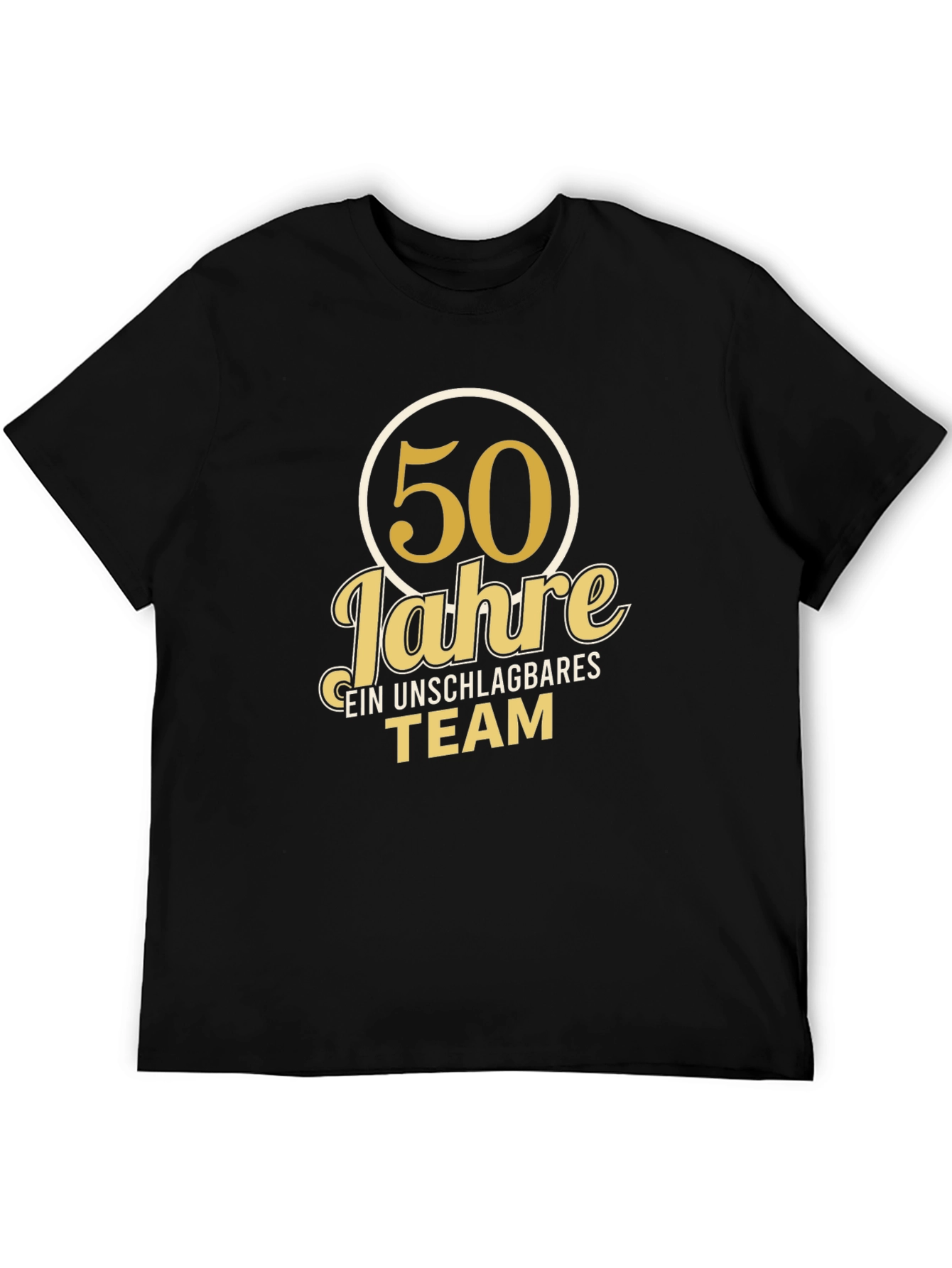 50 Jahre T-Shirt - Unschlagbares Team - Black Tee