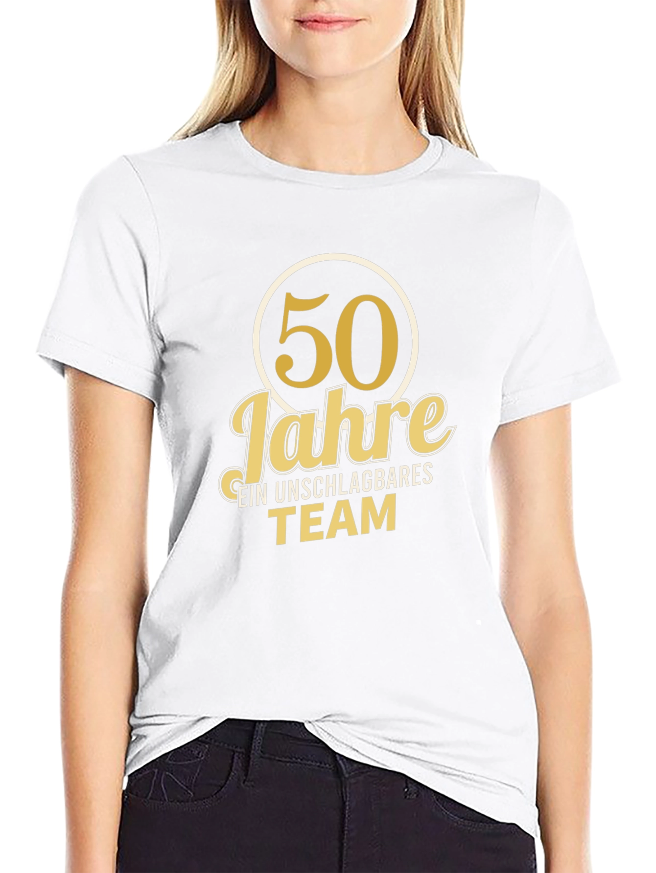 50 Jahre T-Shirt - Unschlagbares Team - Black Tee