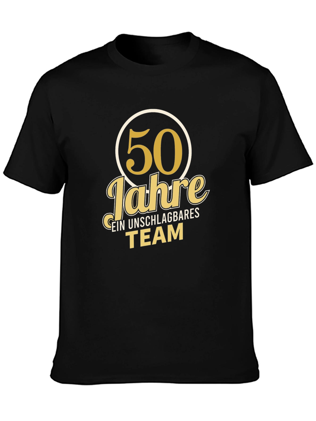 50 Jahre T-Shirt - Unschlagbares Team - Black Tee