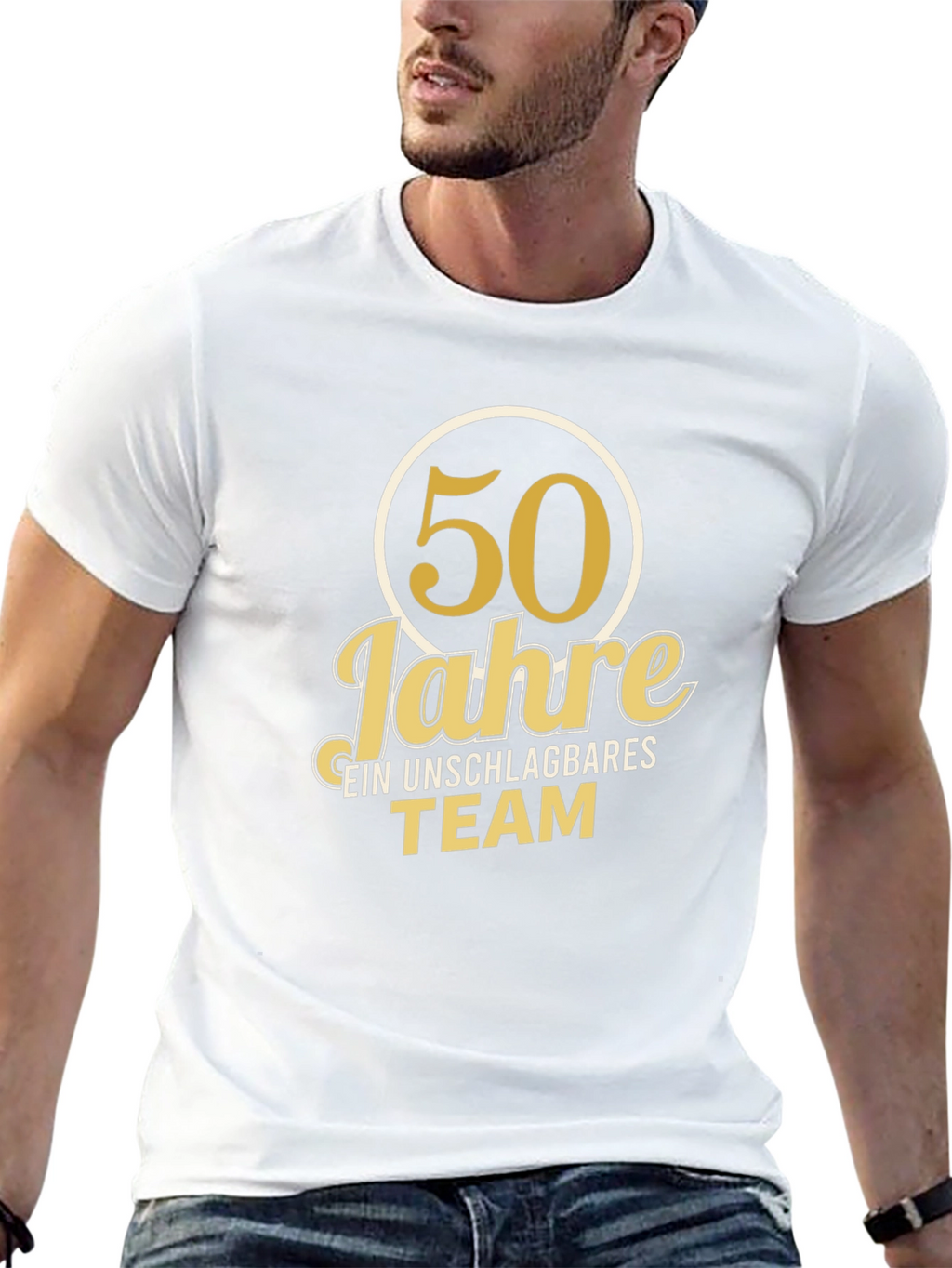 50 Jahre T-Shirt - Unschlagbares Team - Black Tee