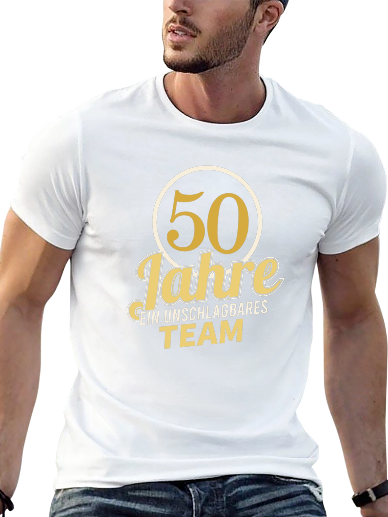 50 Jahre T-Shirt - Unschlagbares Team - Black Tee