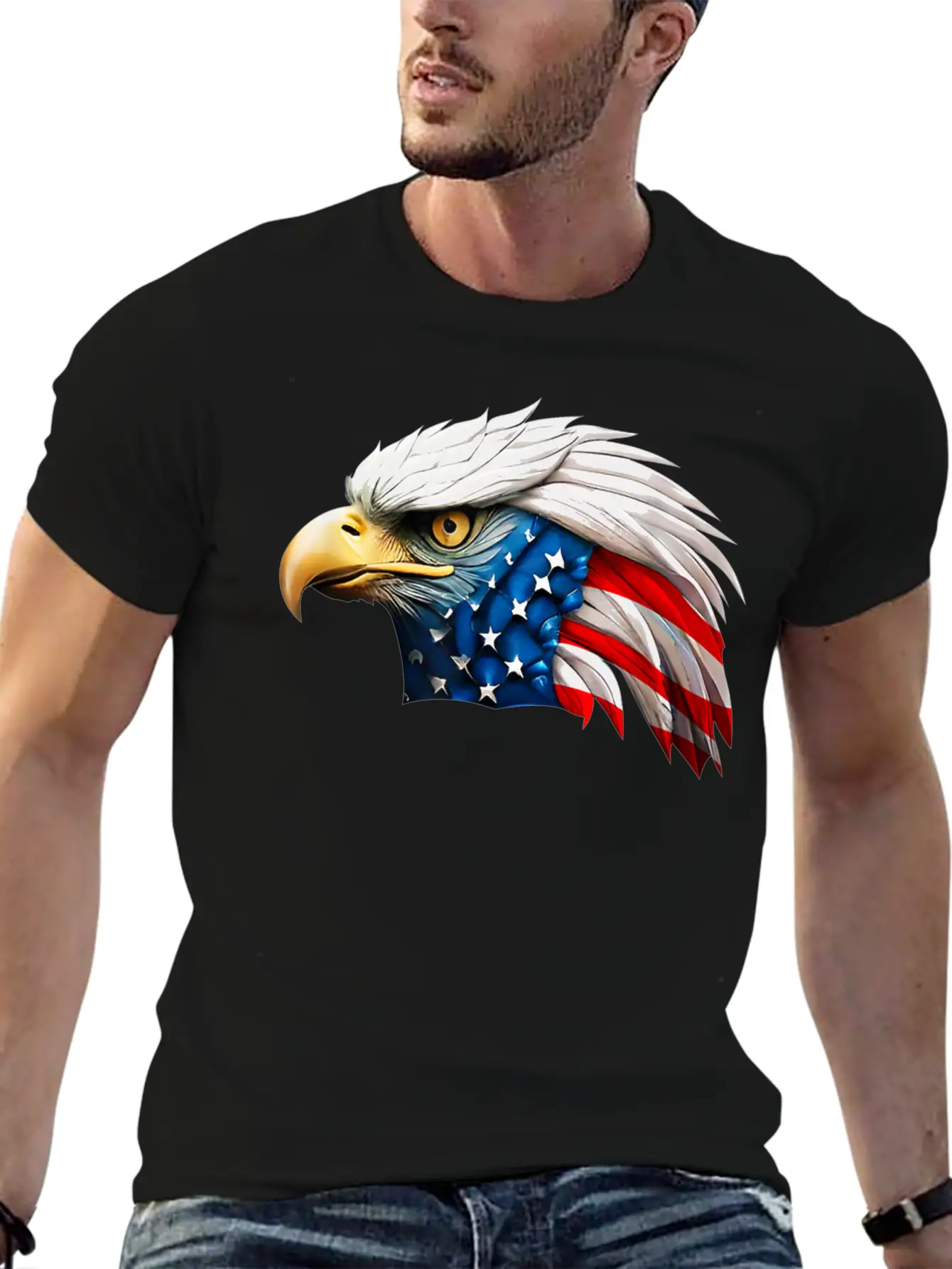 4th American Eagle Independence Relaxed Everyday Tee – Lightweight And Durable Cotton