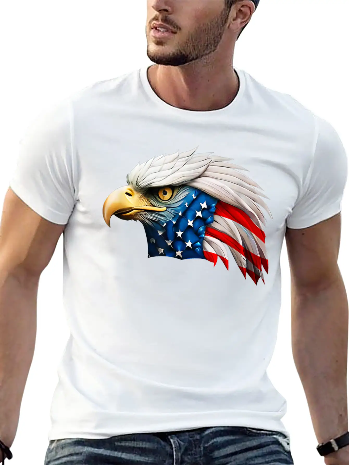 4th American Eagle Independence Relaxed Everyday Tee – Lightweight And Durable Cotton