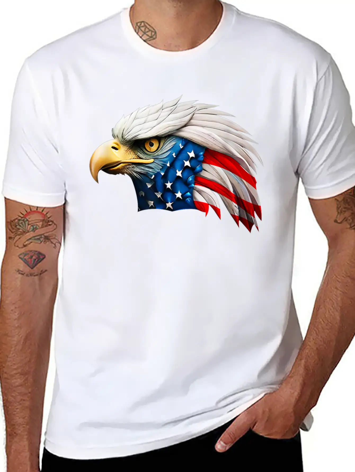 4th American Eagle Independence Relaxed Everyday Tee – Lightweight And Durable Cotton