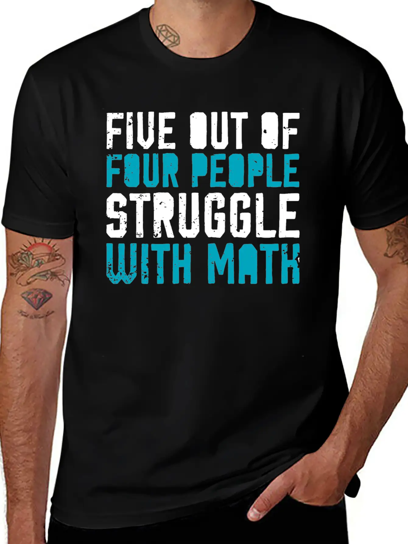 5 Out Of 4 People Have Problems With Math Saying Lightweight Cotton T-Shirt – Daily Comfort Graphic Shirt