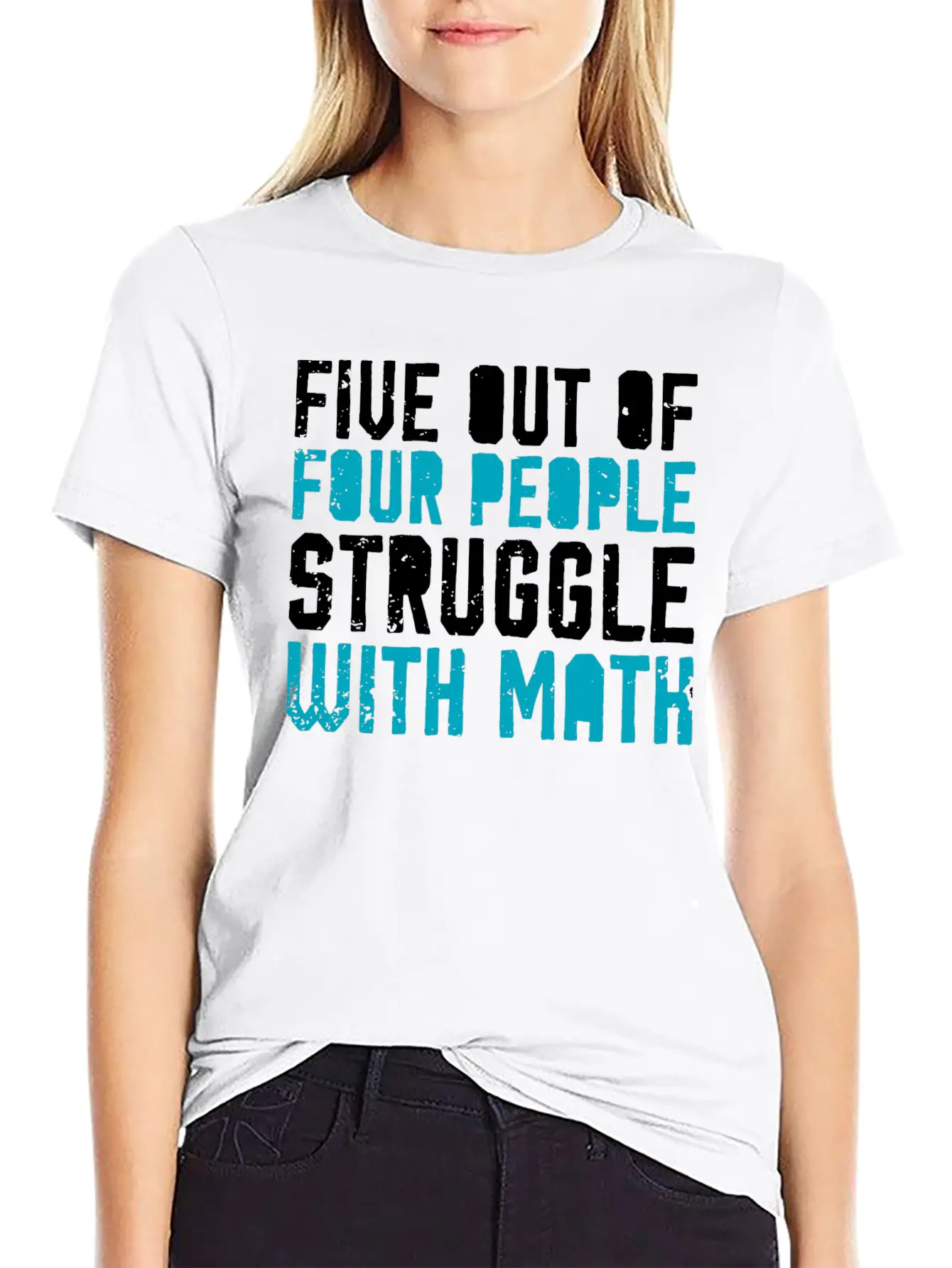 5 Out Of 4 People Have Problems With Math Saying Lightweight Cotton T-Shirt – Daily Comfort Graphic Shirt