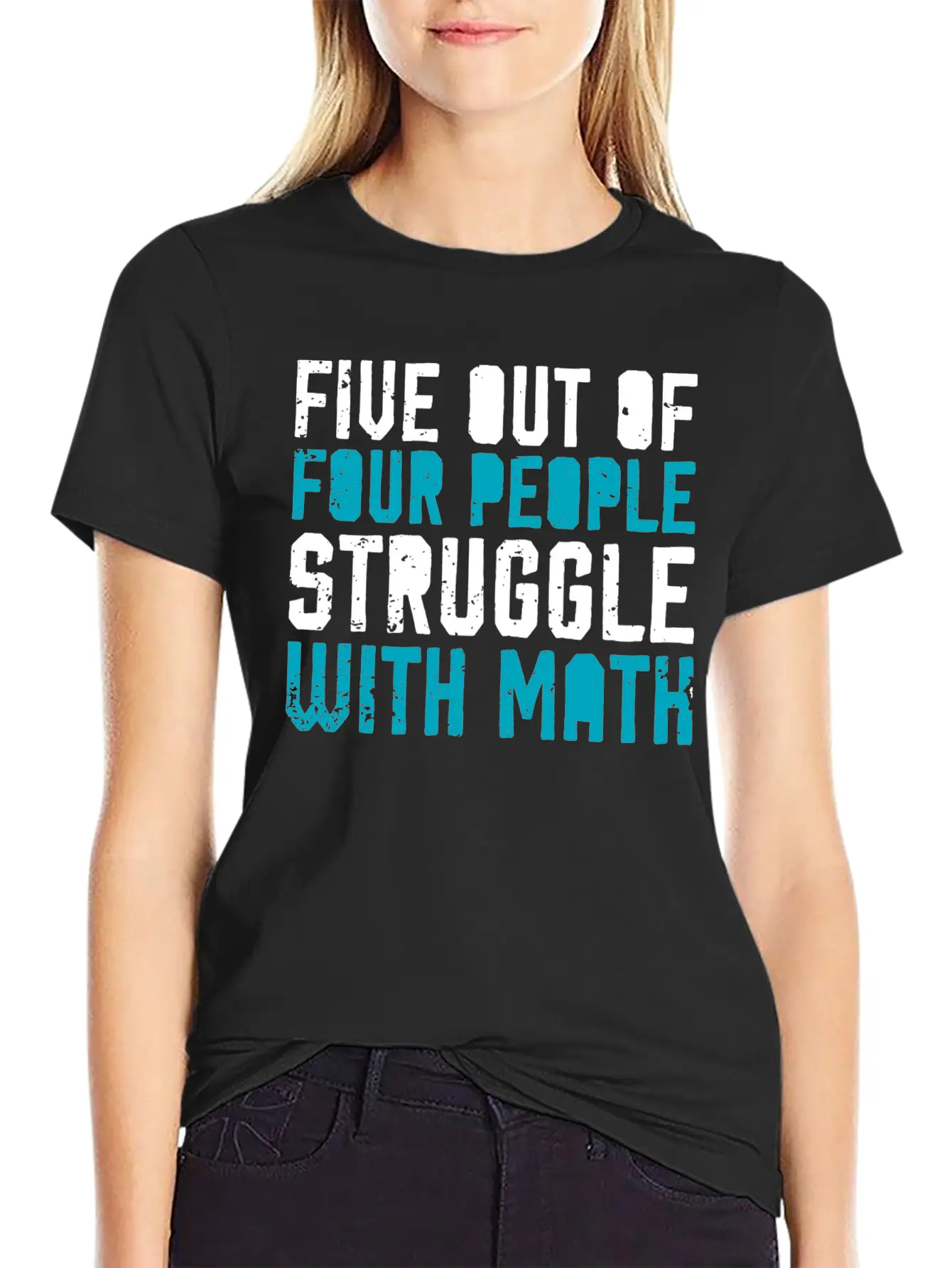 5 Out Of 4 People Have Problems With Math Saying Lightweight Cotton T-Shirt – Daily Comfort Graphic Shirt