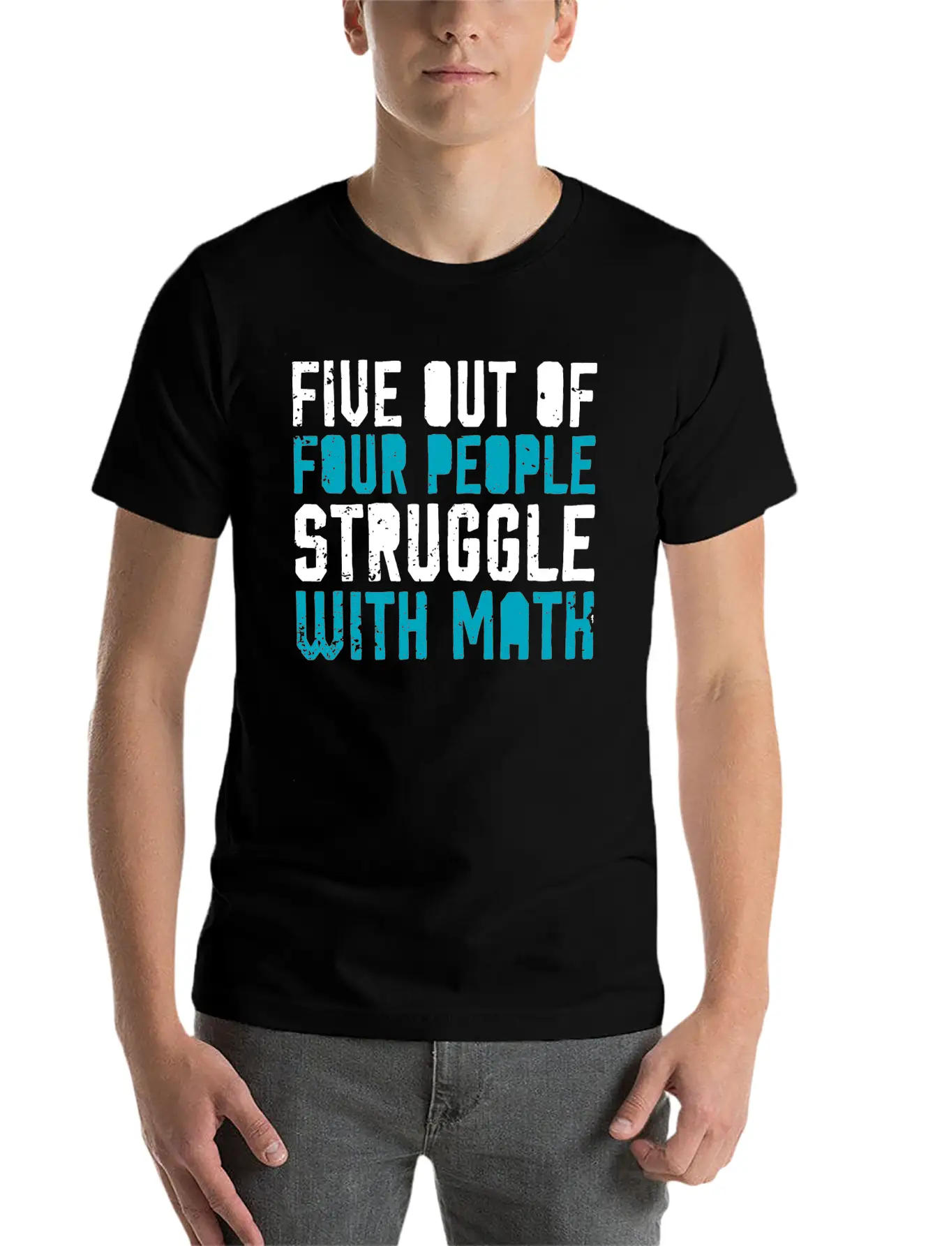 5 Out Of 4 People Have Problems With Math Saying Lightweight Cotton T-Shirt – Daily Comfort Graphic Shirt